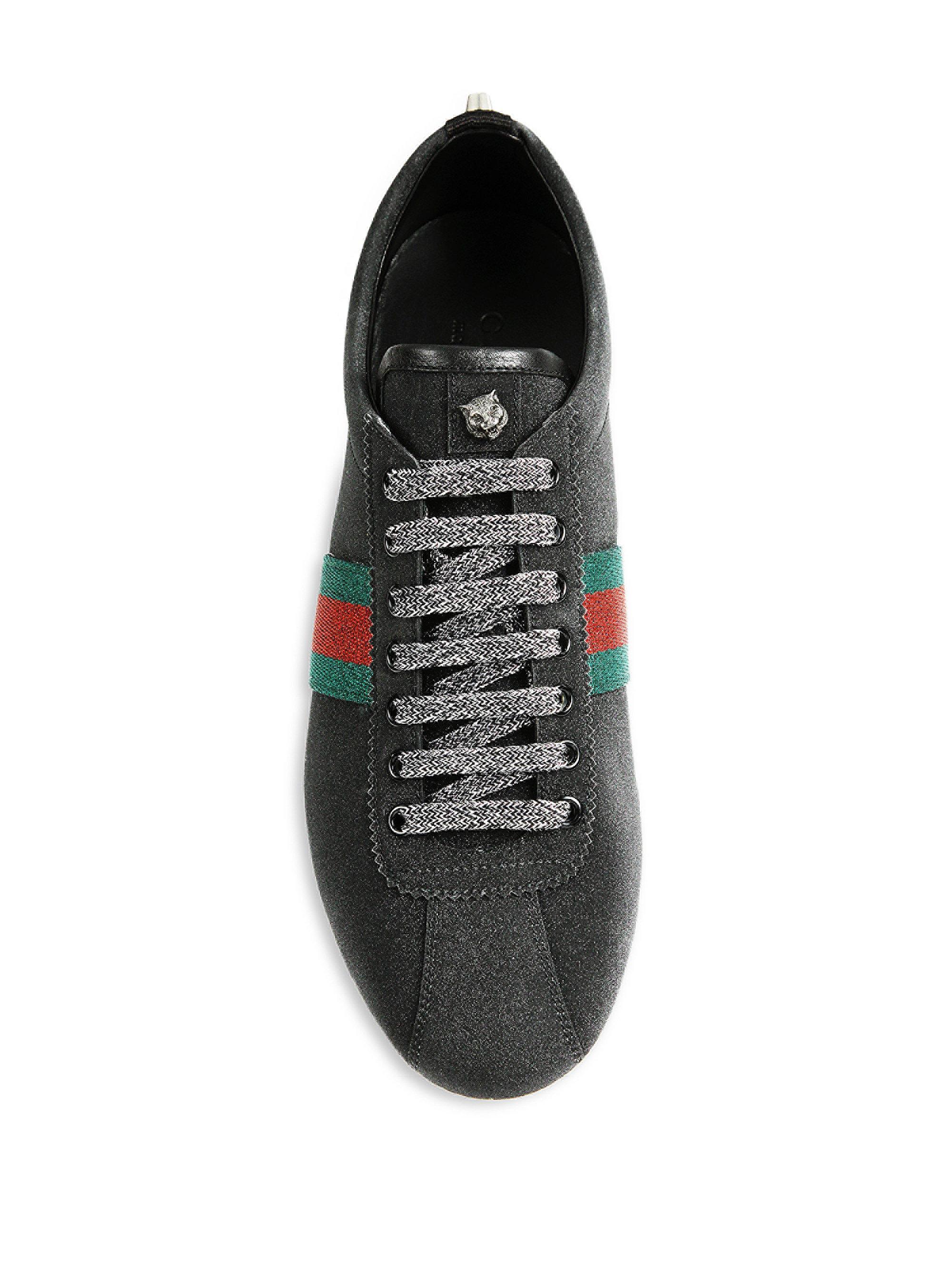 black glitter gucci sneakers
