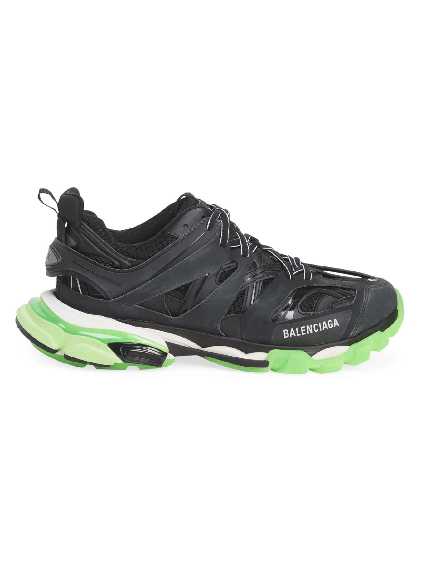 Balenciaga Glow In The Dark Track Sneakers in Black for Men - Lyst