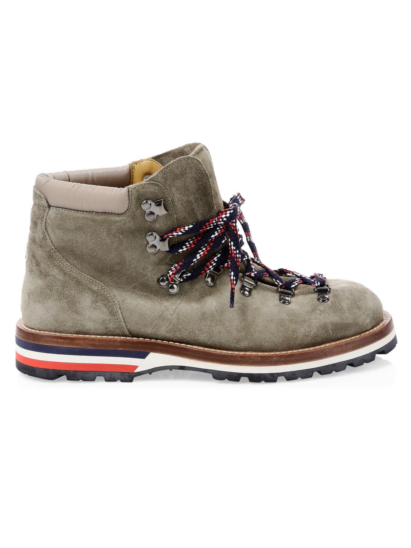 Moncler Peak Scarpa Suede Hiking Boots in Taupe (Brown) for Men - Lyst