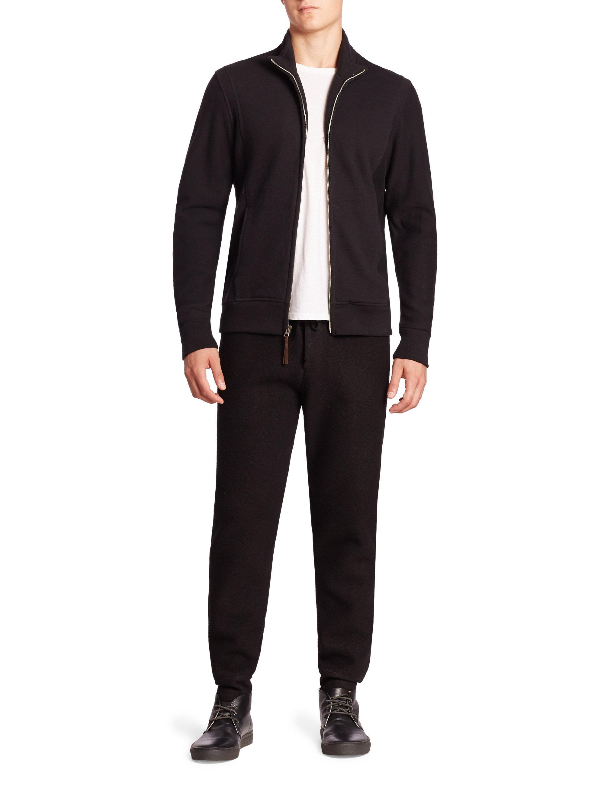 Lyst - Billy Reid Boiled Wool Track Pants in Black for Men