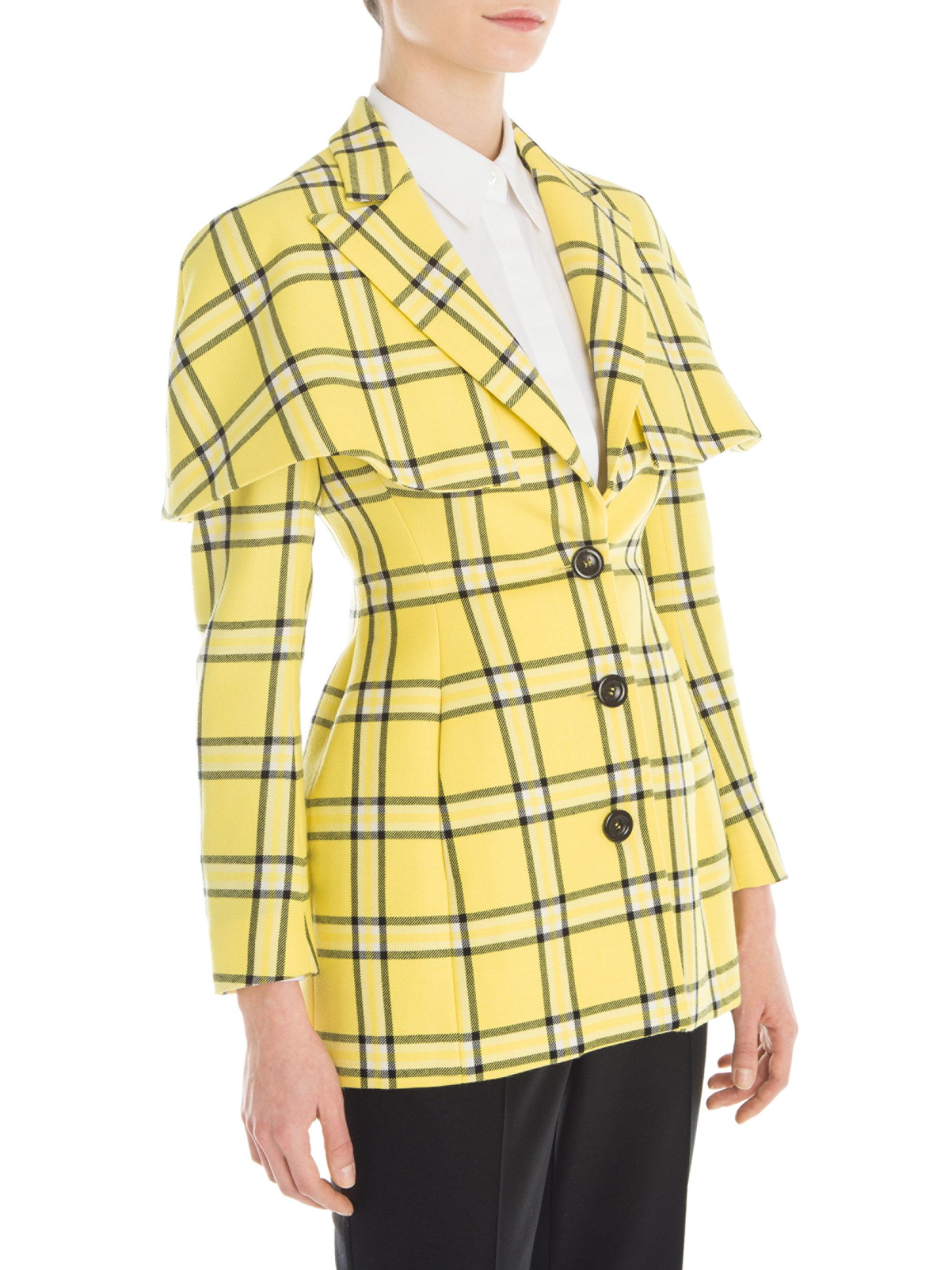 yellow check blazer