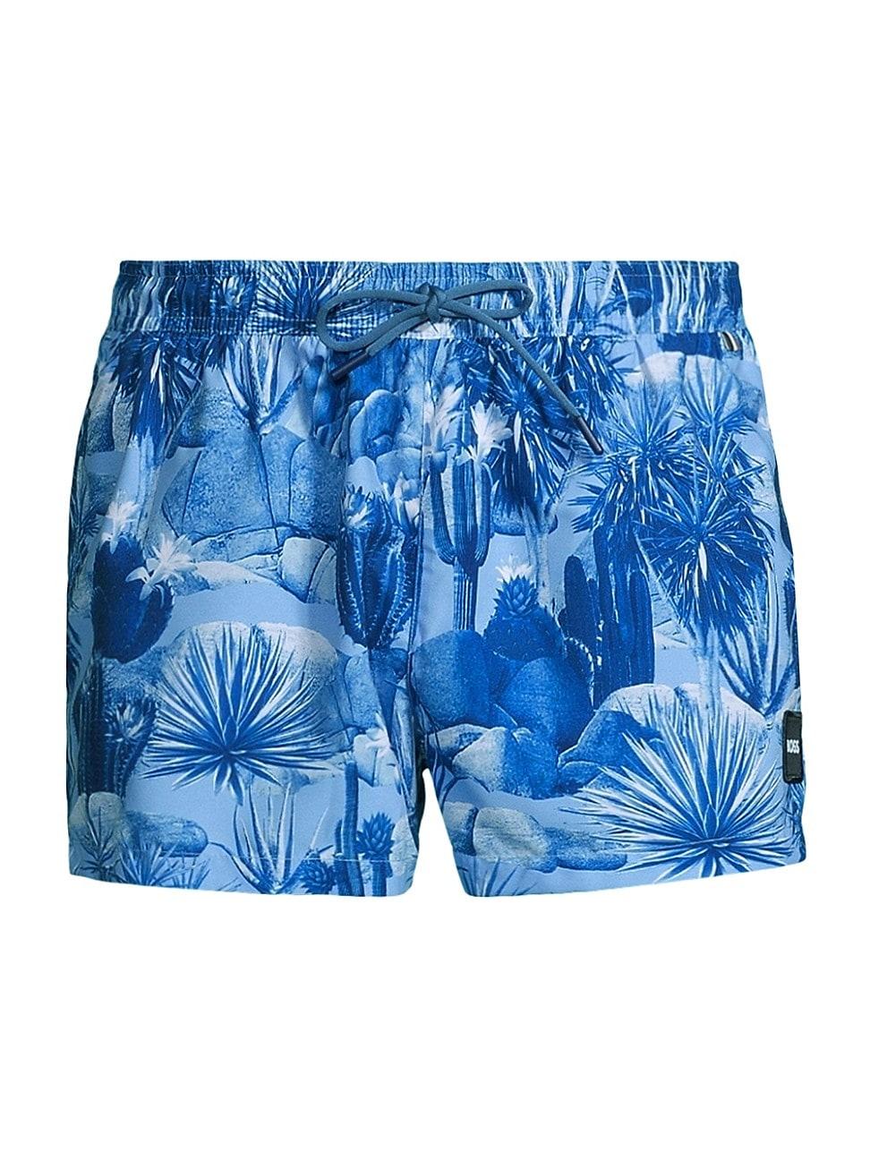 BOSS by HUGO BOSS Salmon Swim Trunks in Blue for Men Lyst