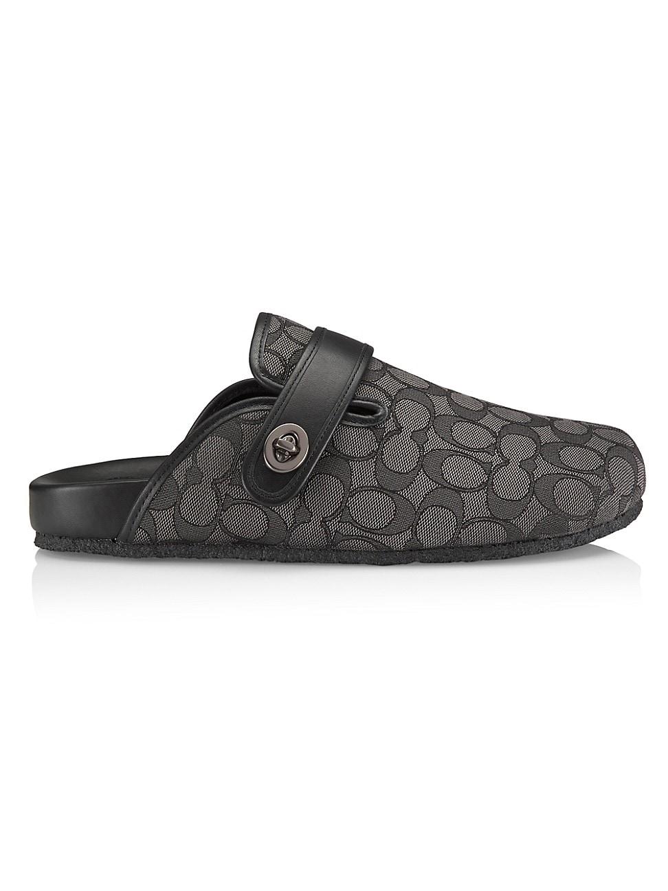 COACH Signature Clog Sandals in Black for Men Lyst