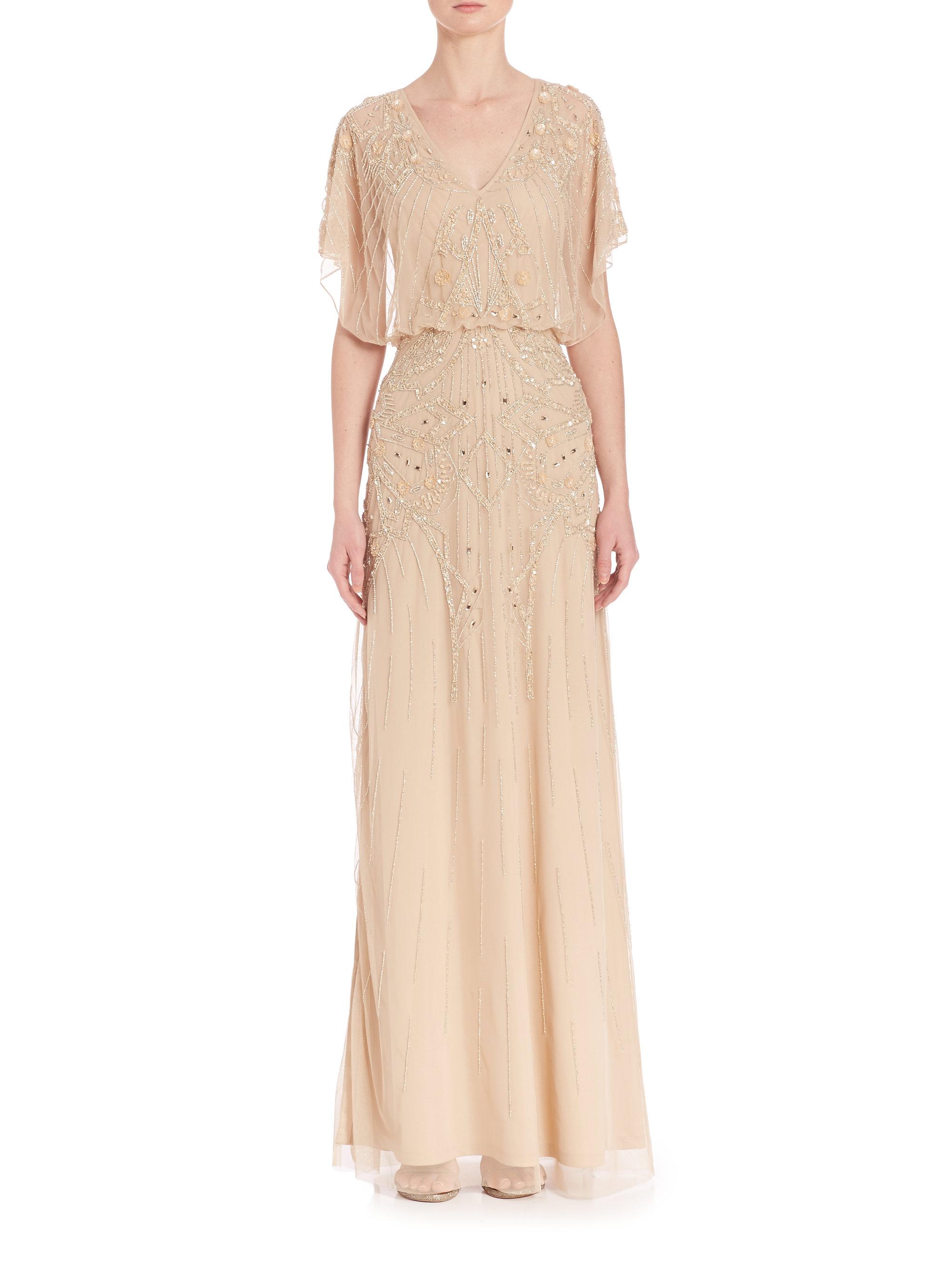 aidan mattox blouson gown