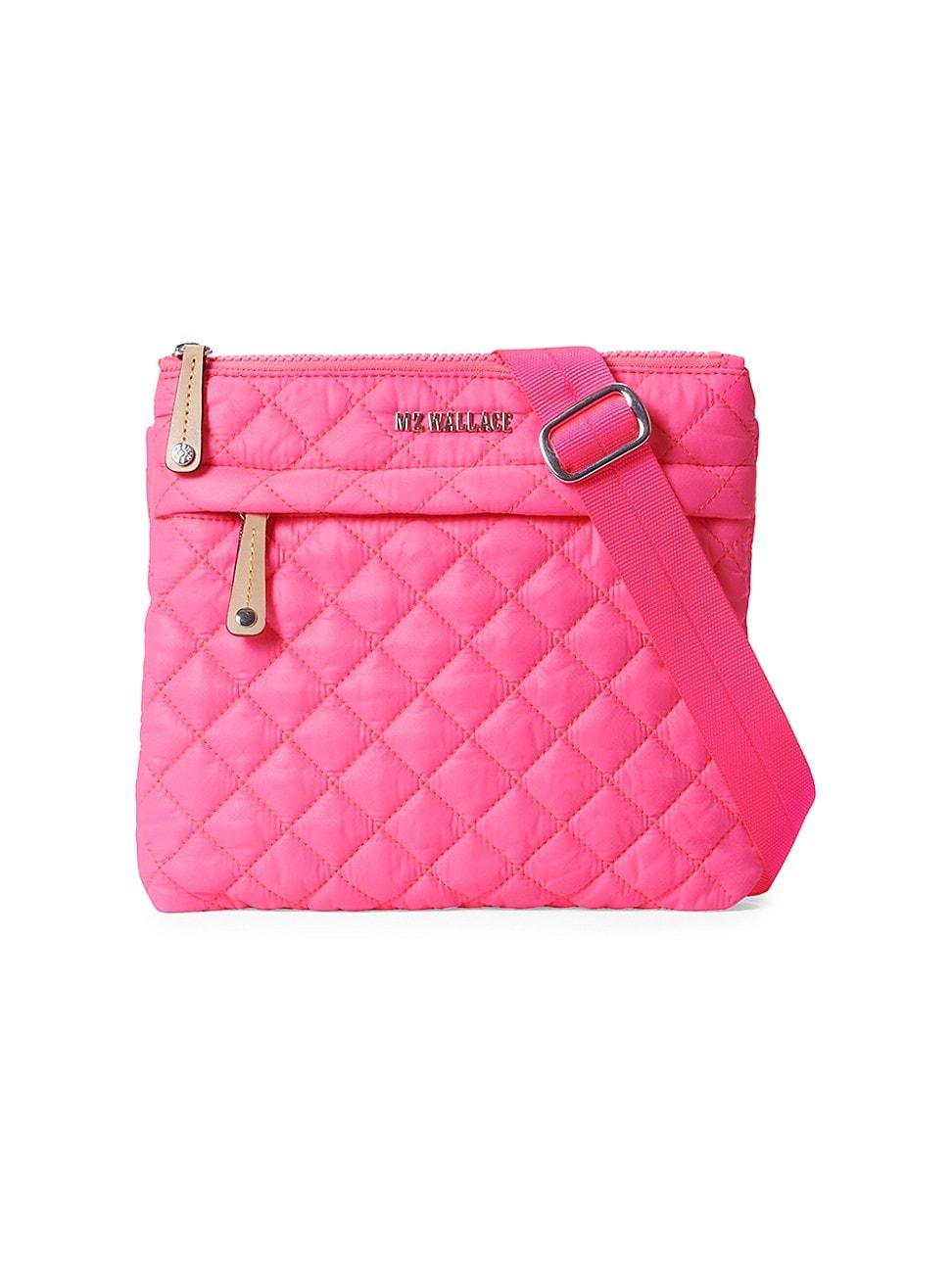 MZ Wallace Metro Flat Quilted Nylon Crossbody Bag in Pink Lyst