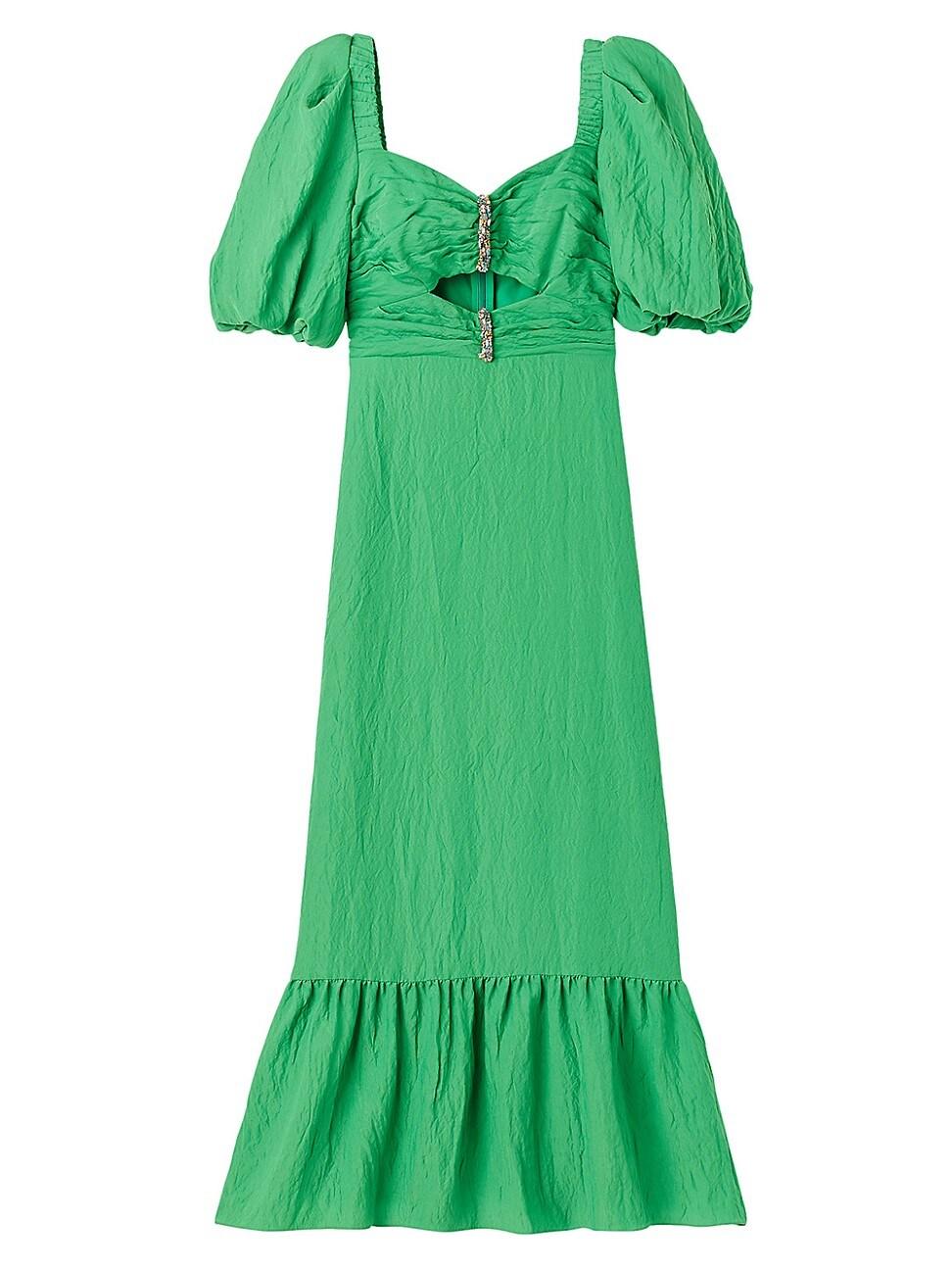 Sandro Dress With Rhinestones in Green | Lyst