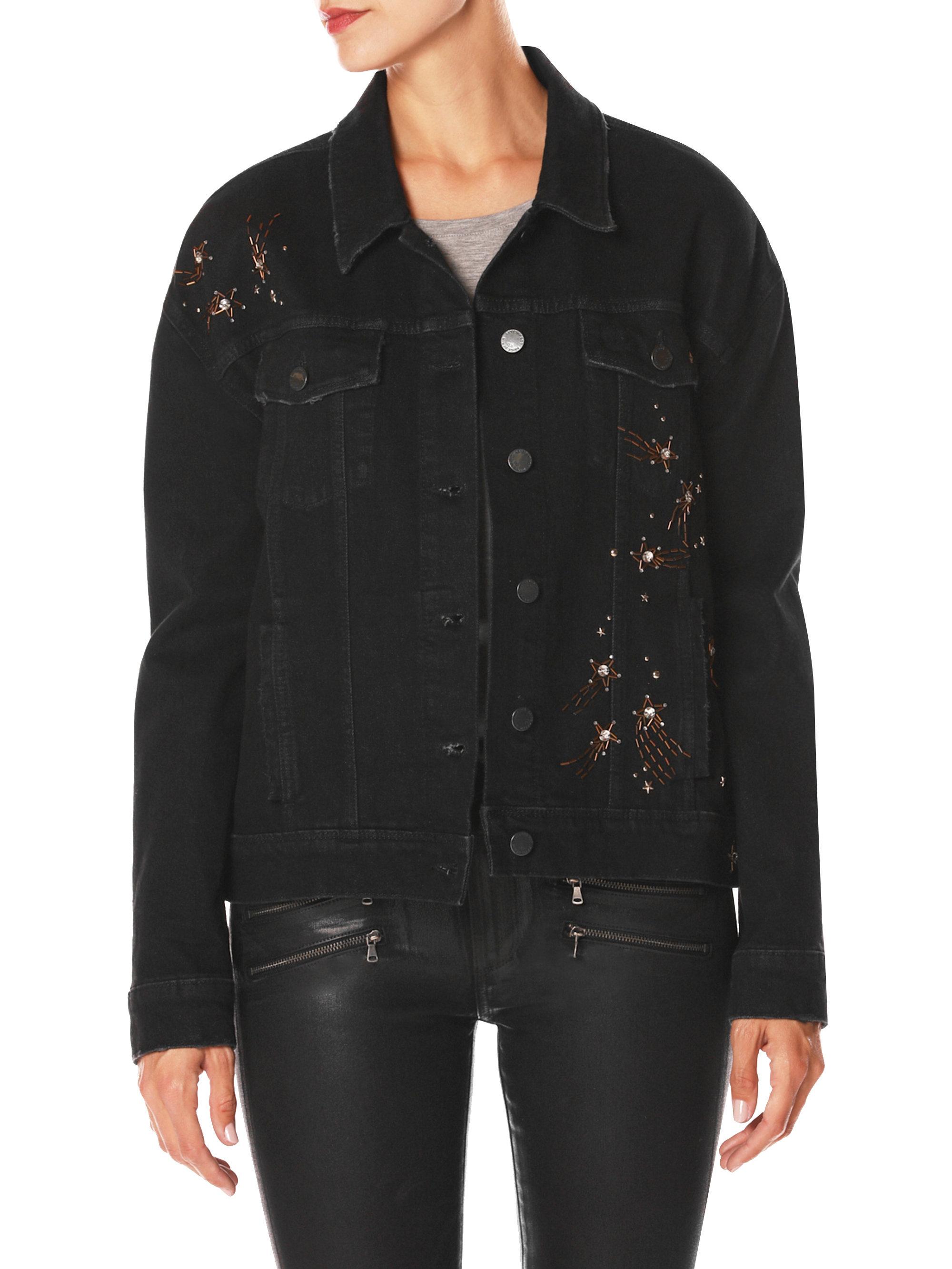 paige black denim jacket