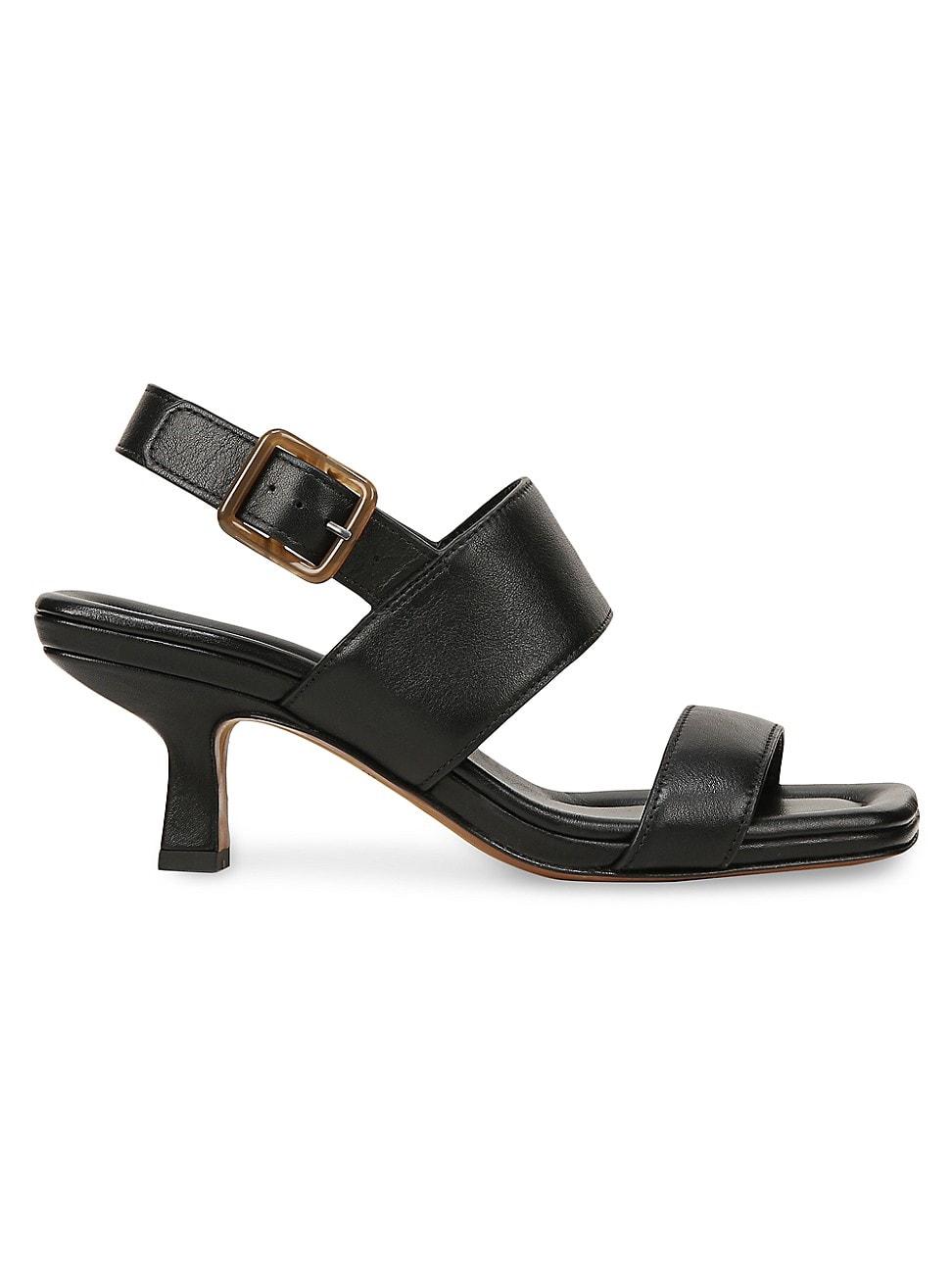 Vince Cira 54mm Leather Kittenheel Sandals in Black Lyst
