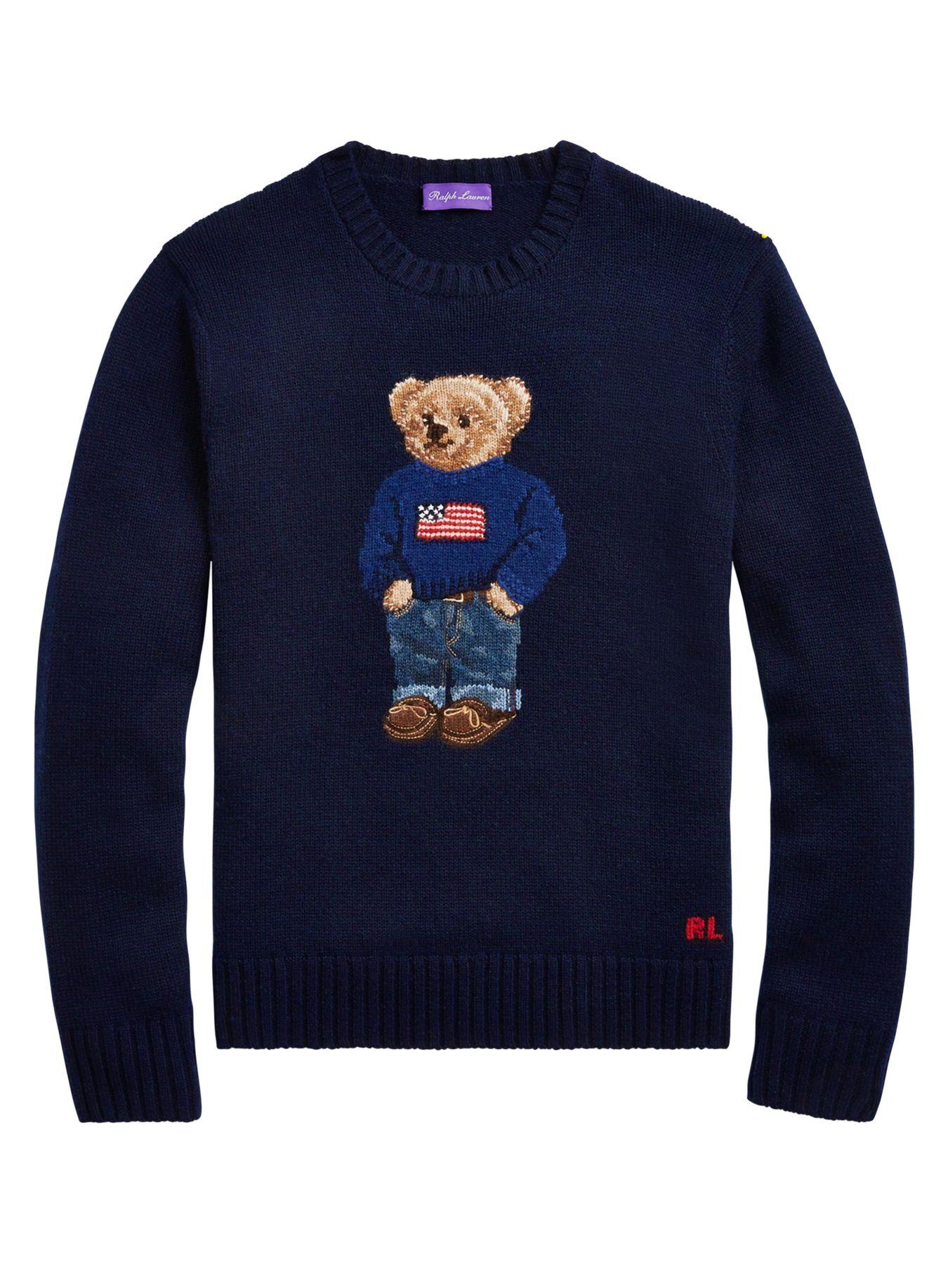 Ralph Lauren Purple Label Cashmere Men's Teddy Bear Sweatshirt in Navy ...