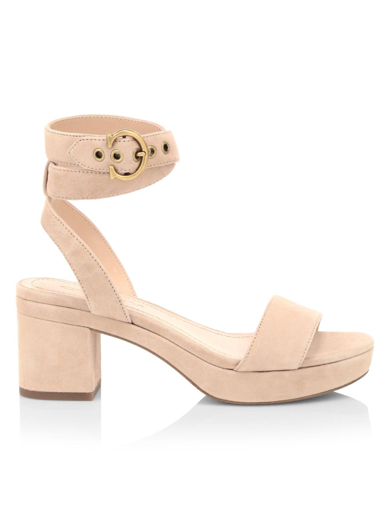 coach women's serena suede sandals