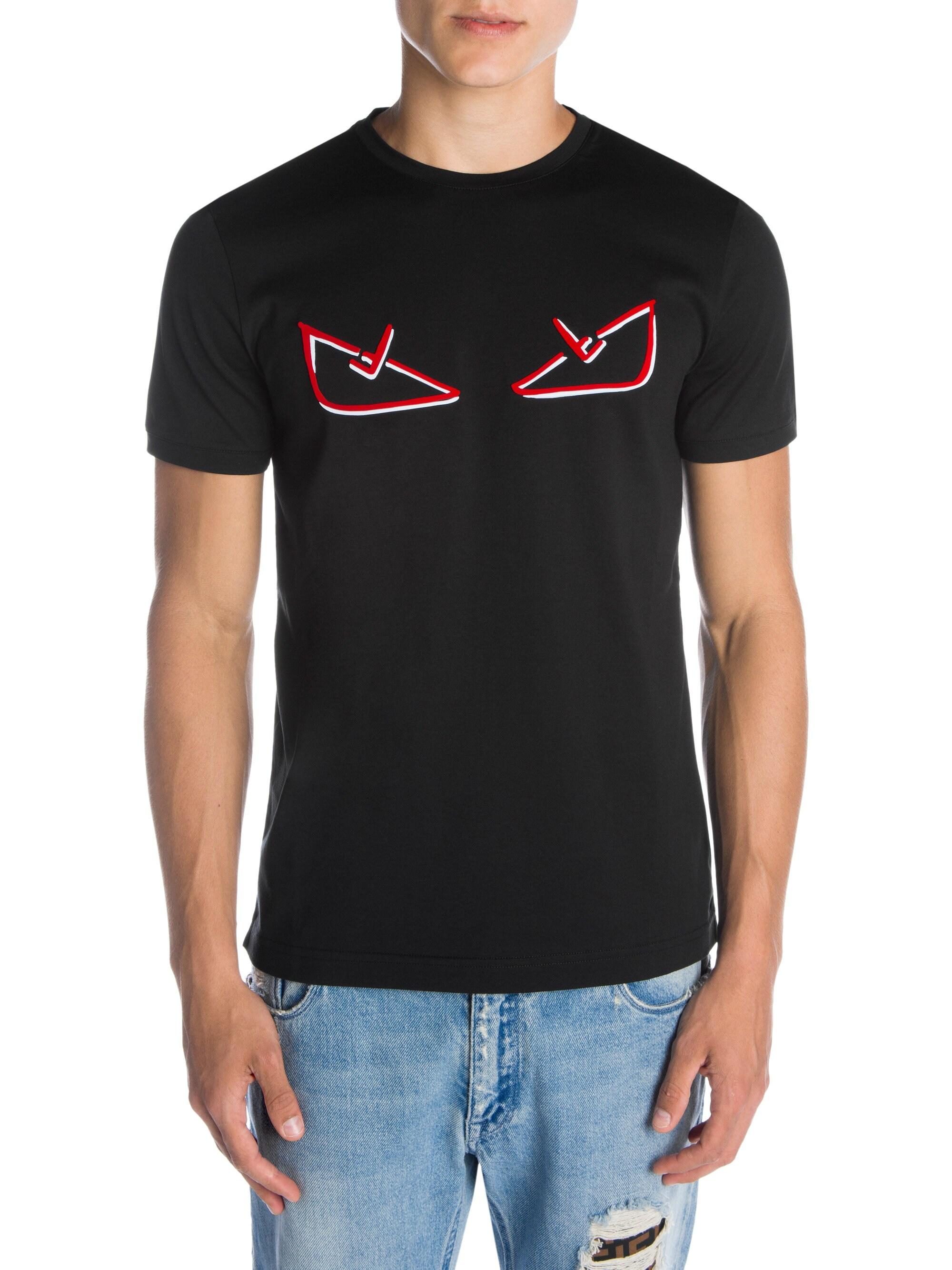 fendi red eyes t shirt