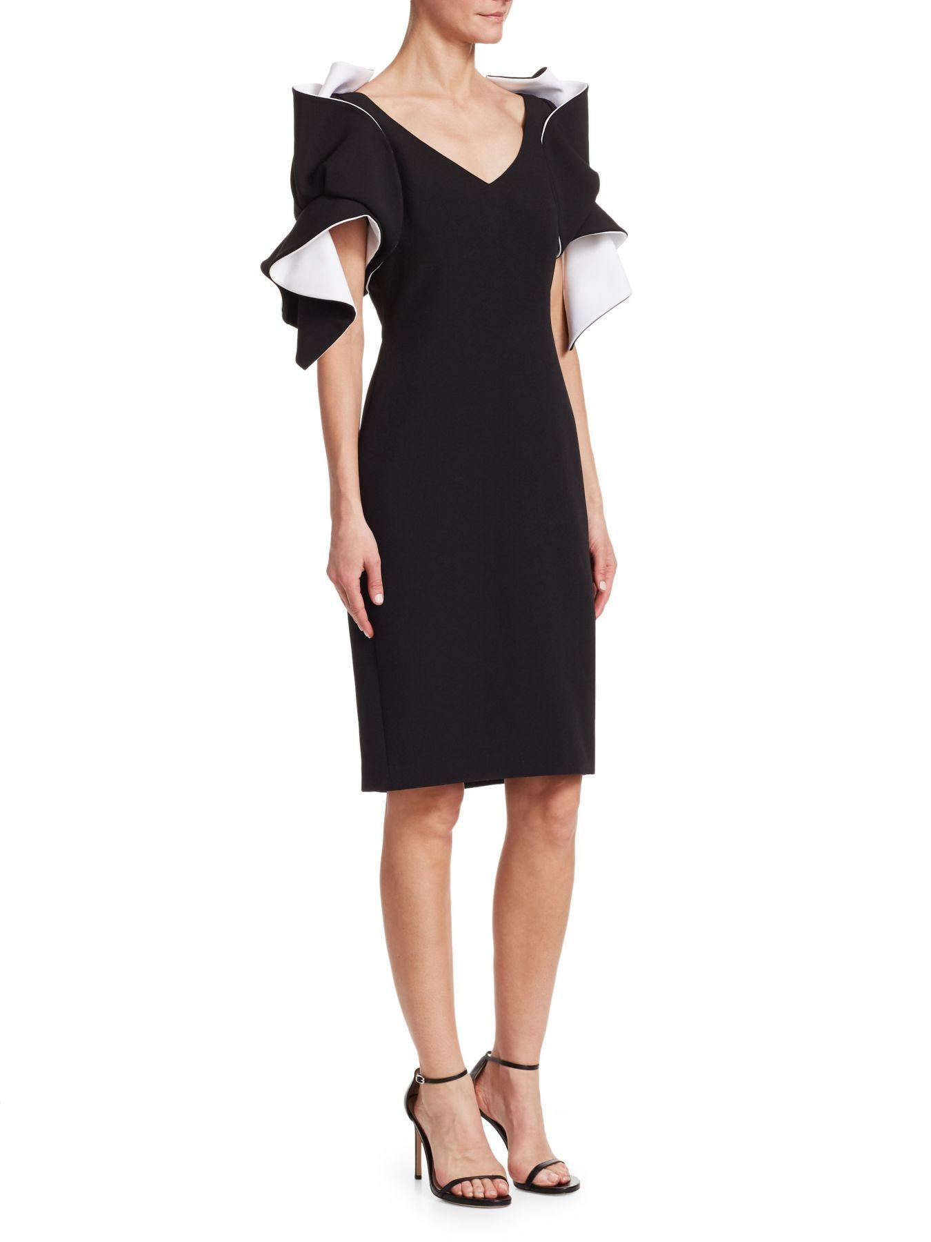 badgley mischka origami sleeve dress