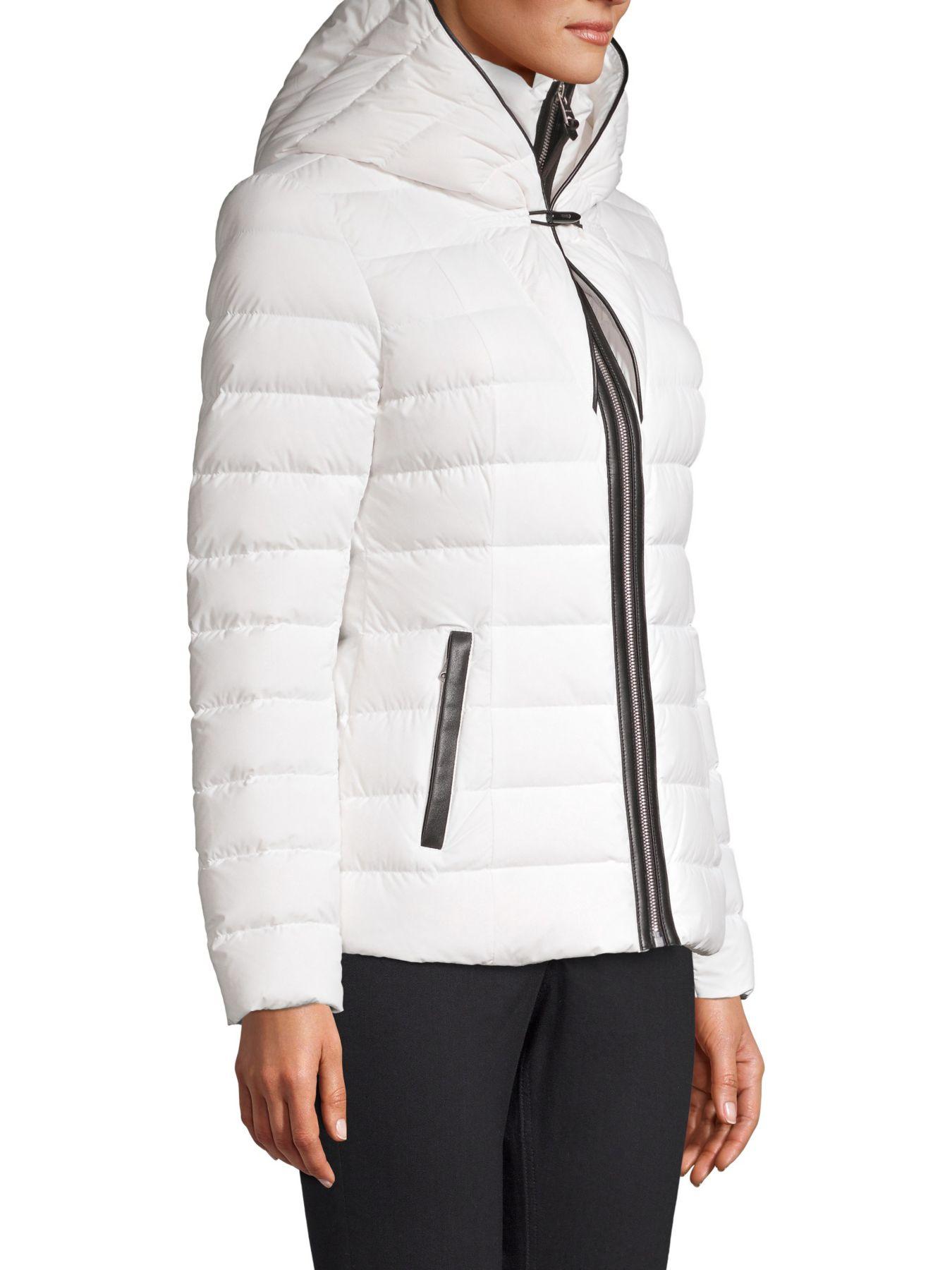 Download Mackage Leather Andrea Fitted Matte Lightweight Down ...