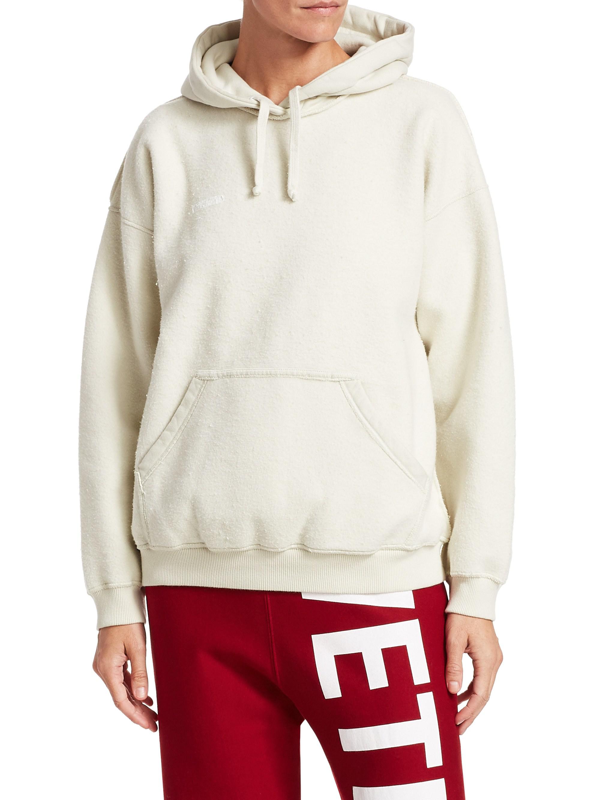 Vetements Inside Out Fitted Hoodie in White | Lyst