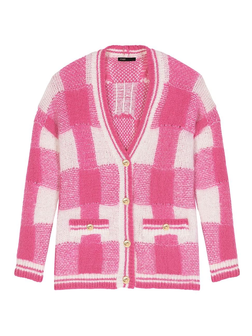 Maje Mysquare Cardigan in Pink Lyst