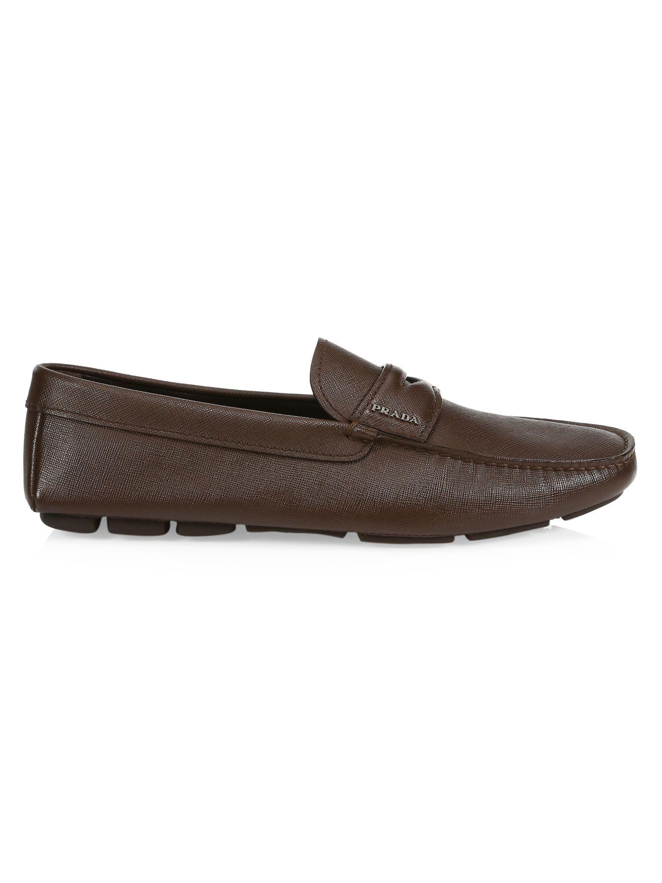 prada patent leather driving loafers