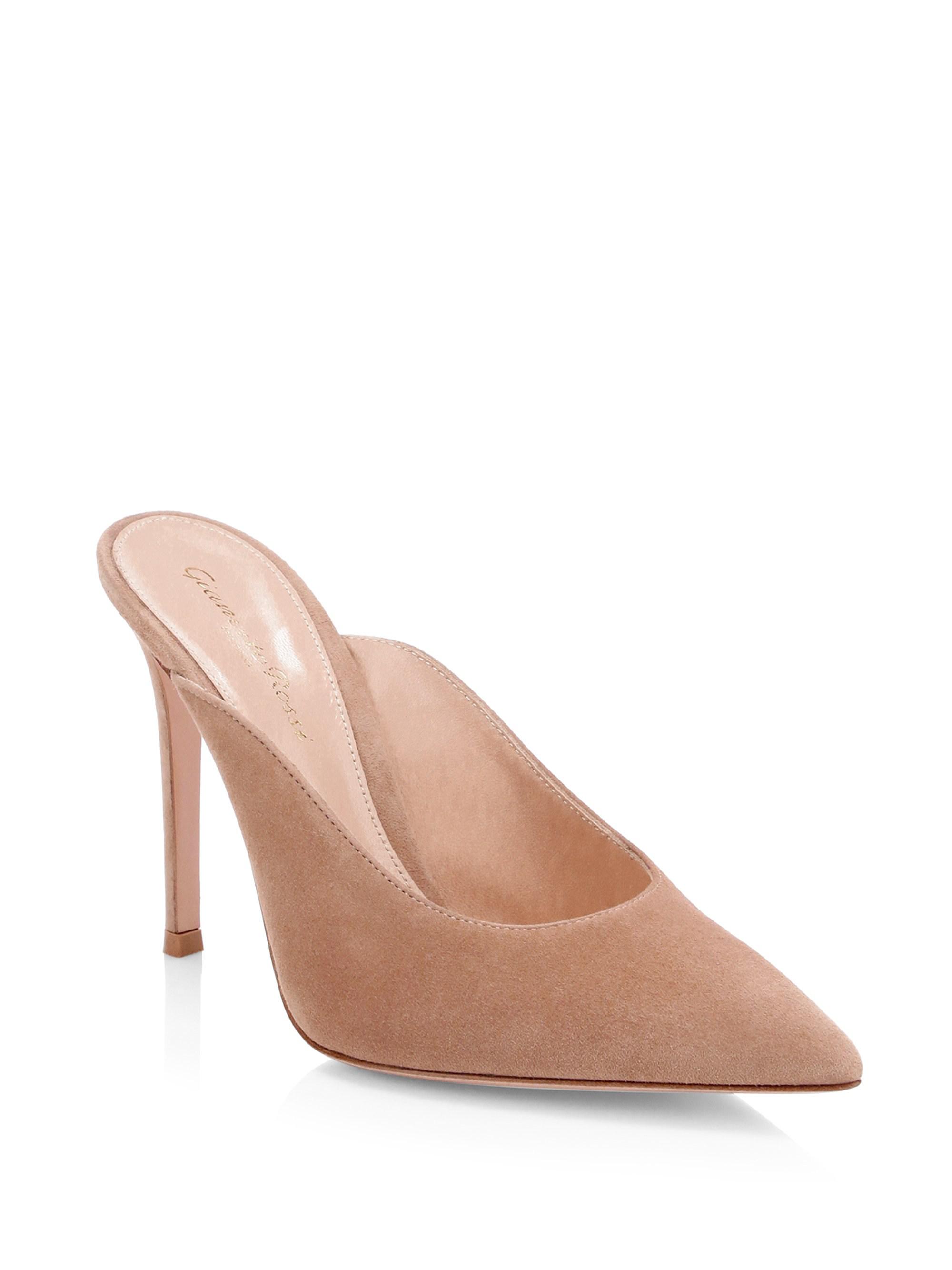 gianvito rossi suede mules