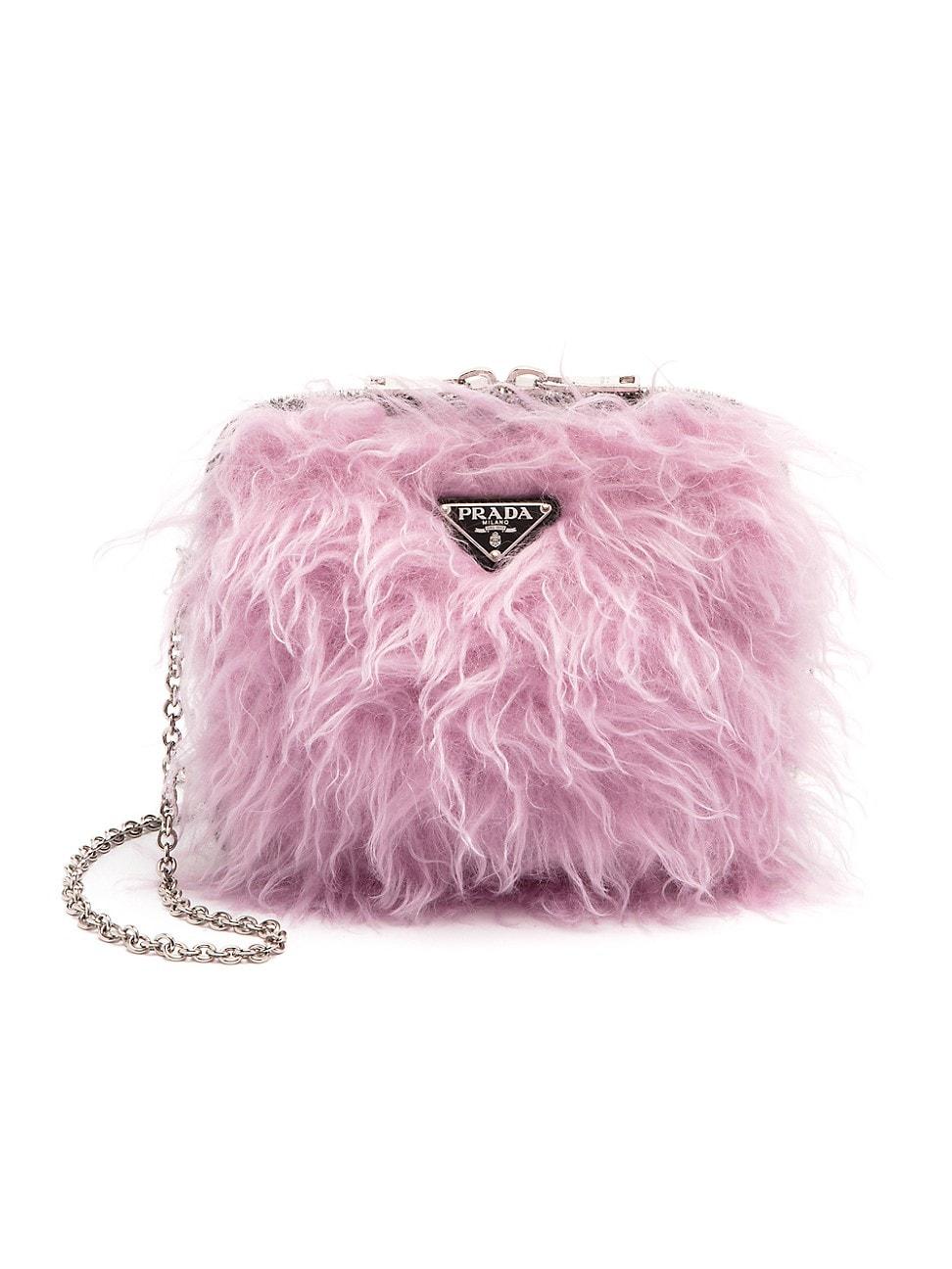 Prada Furry Mini Bag in Pink Lyst
