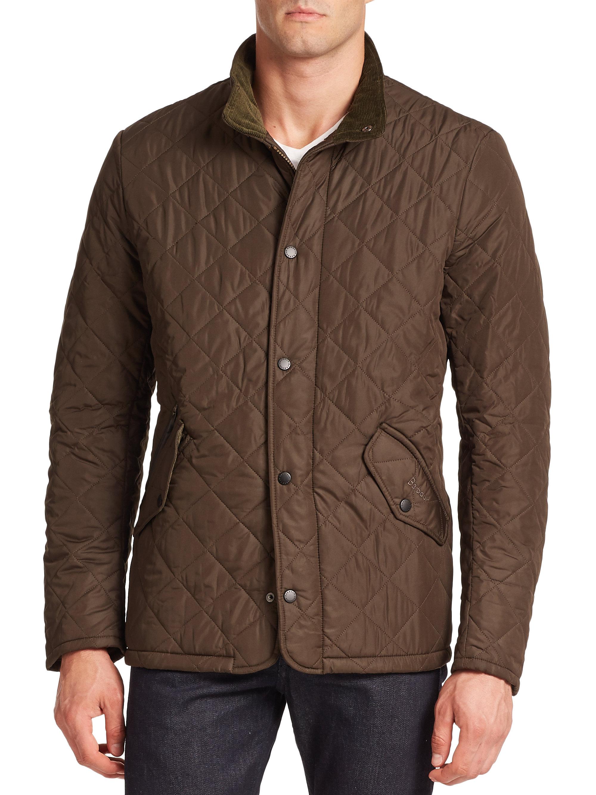 Barbour Chelsea Quilted Sports Jacket in Olive (Brown) for Men - Lyst