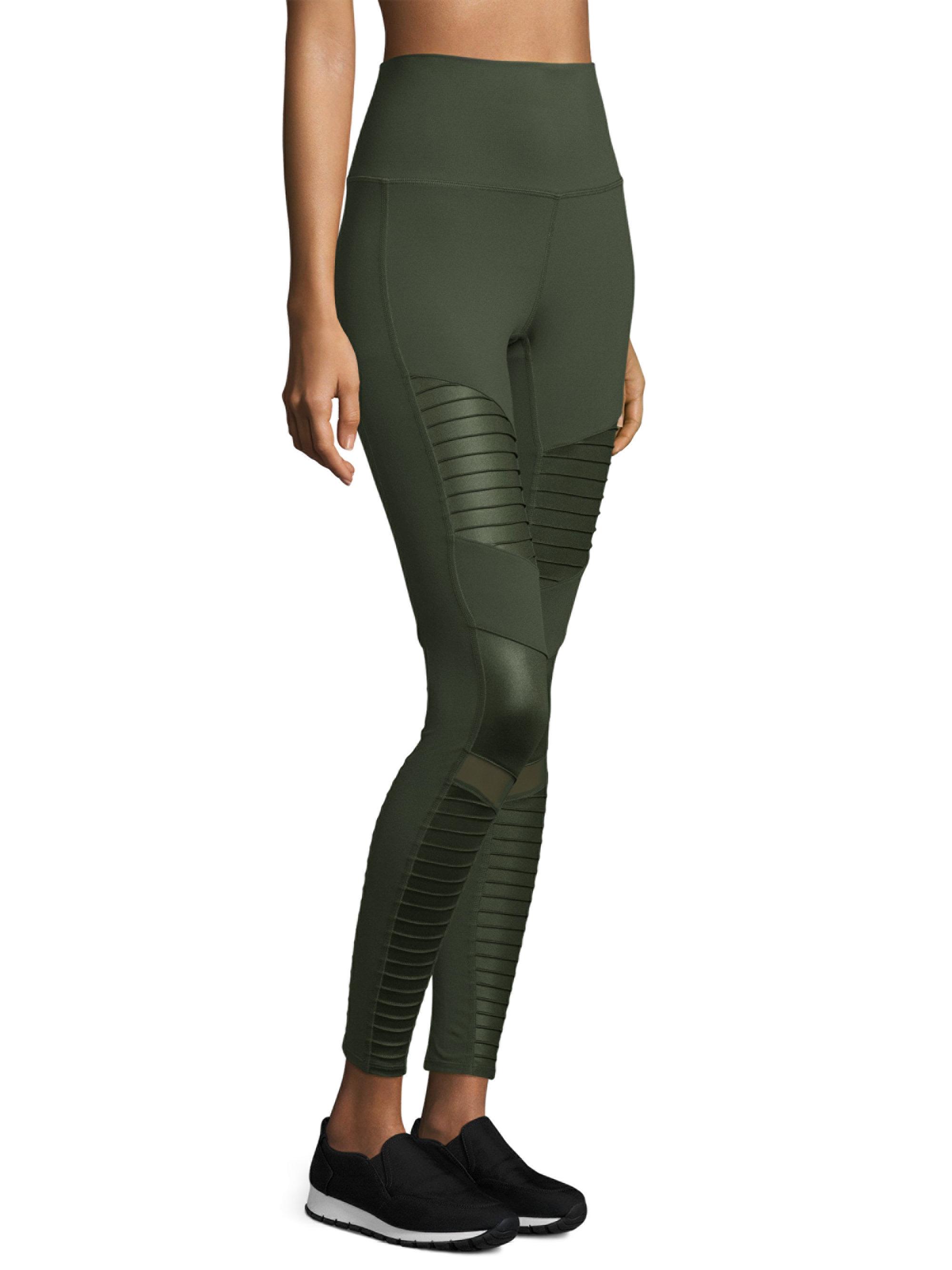 High-Waist Moto Legging in Olive Branch by Alo Yoga