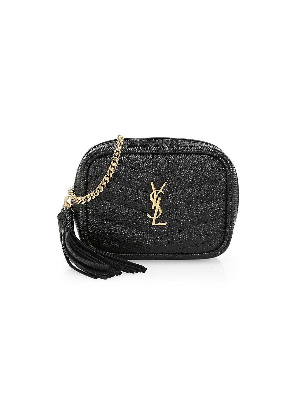 lou matelassé calfskin leather camera bolsa
