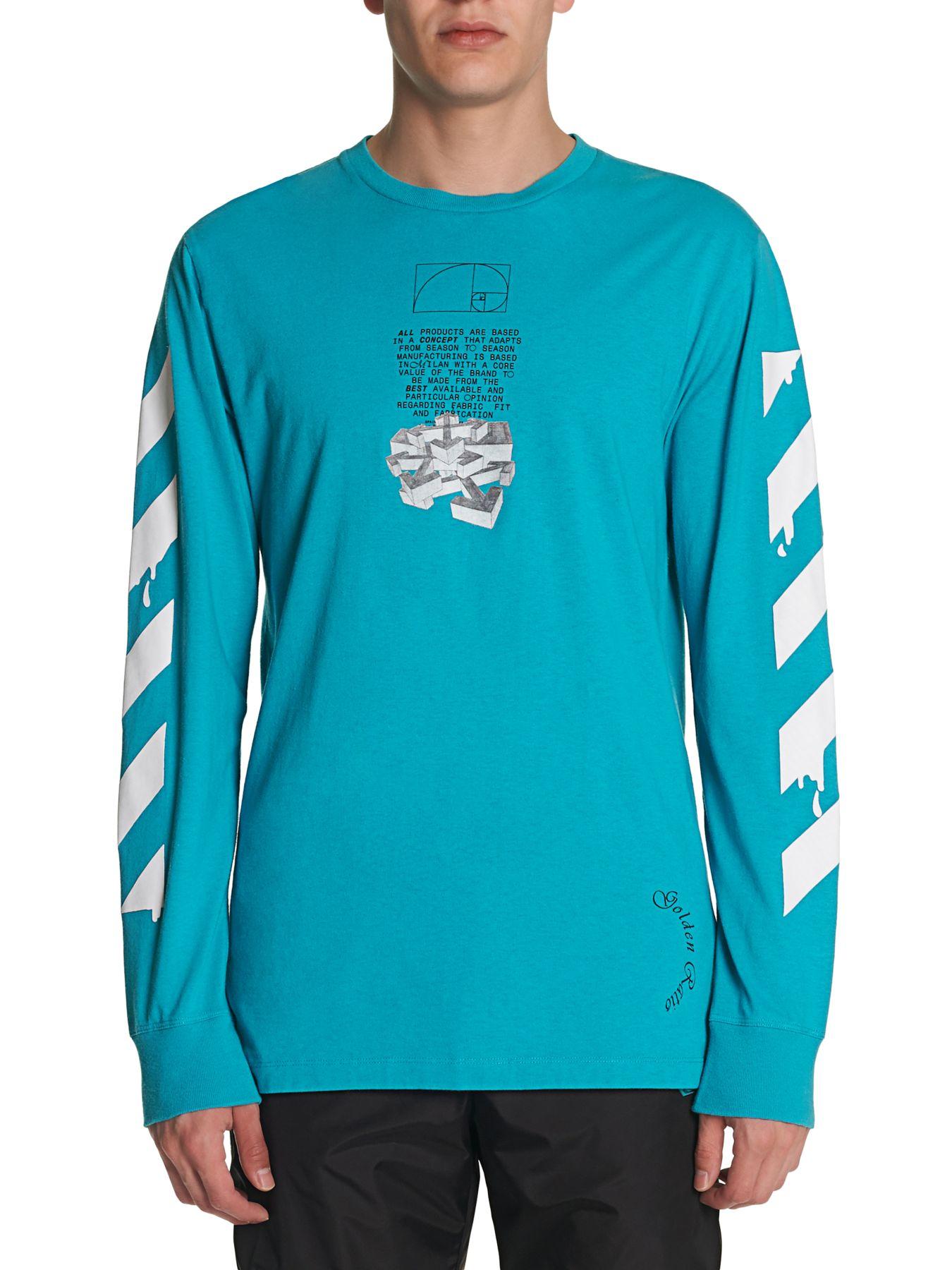 Off-White c/o Virgil Abloh Long-sleeve Dripping Arrows Graphic T-shirt in  Blue for Men | Lyst