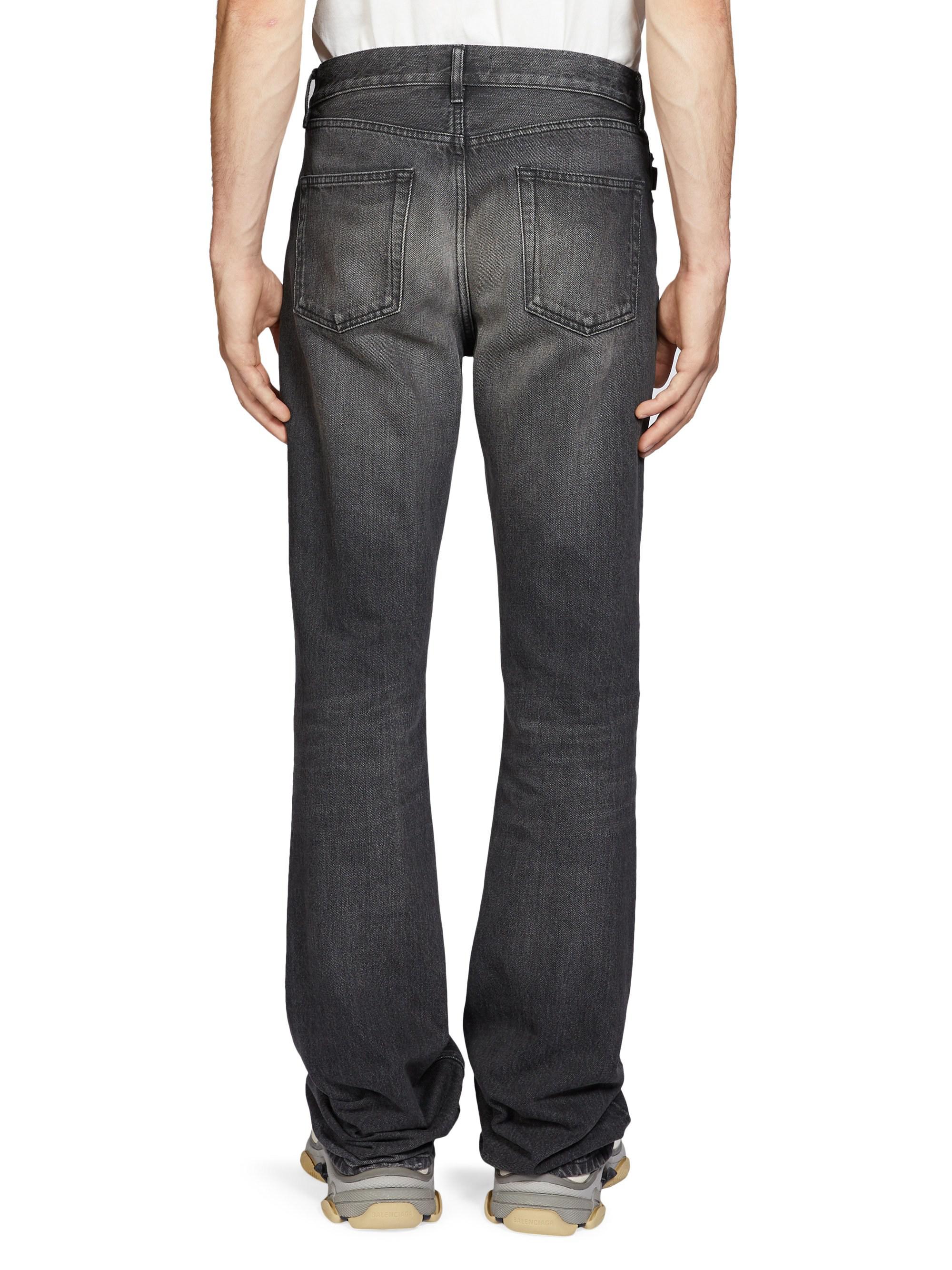 Balenciaga Denim Bootcut Jeans in Vintage Black (Black) for Men Lyst