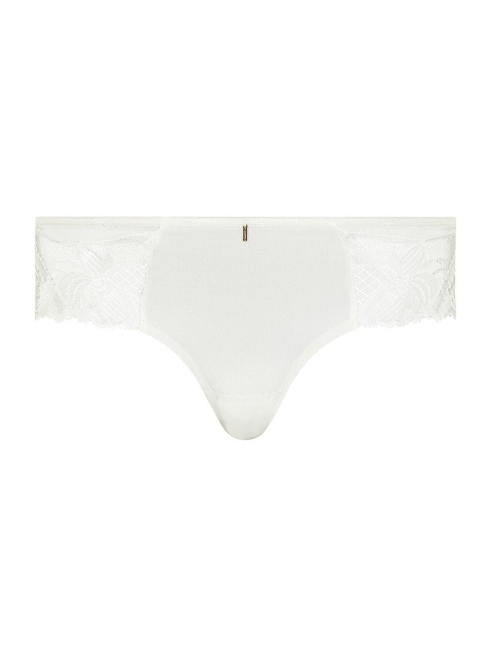 Chantelle Orangerie Dream Leavers Lace & Mesh Hipsters in White Lyst