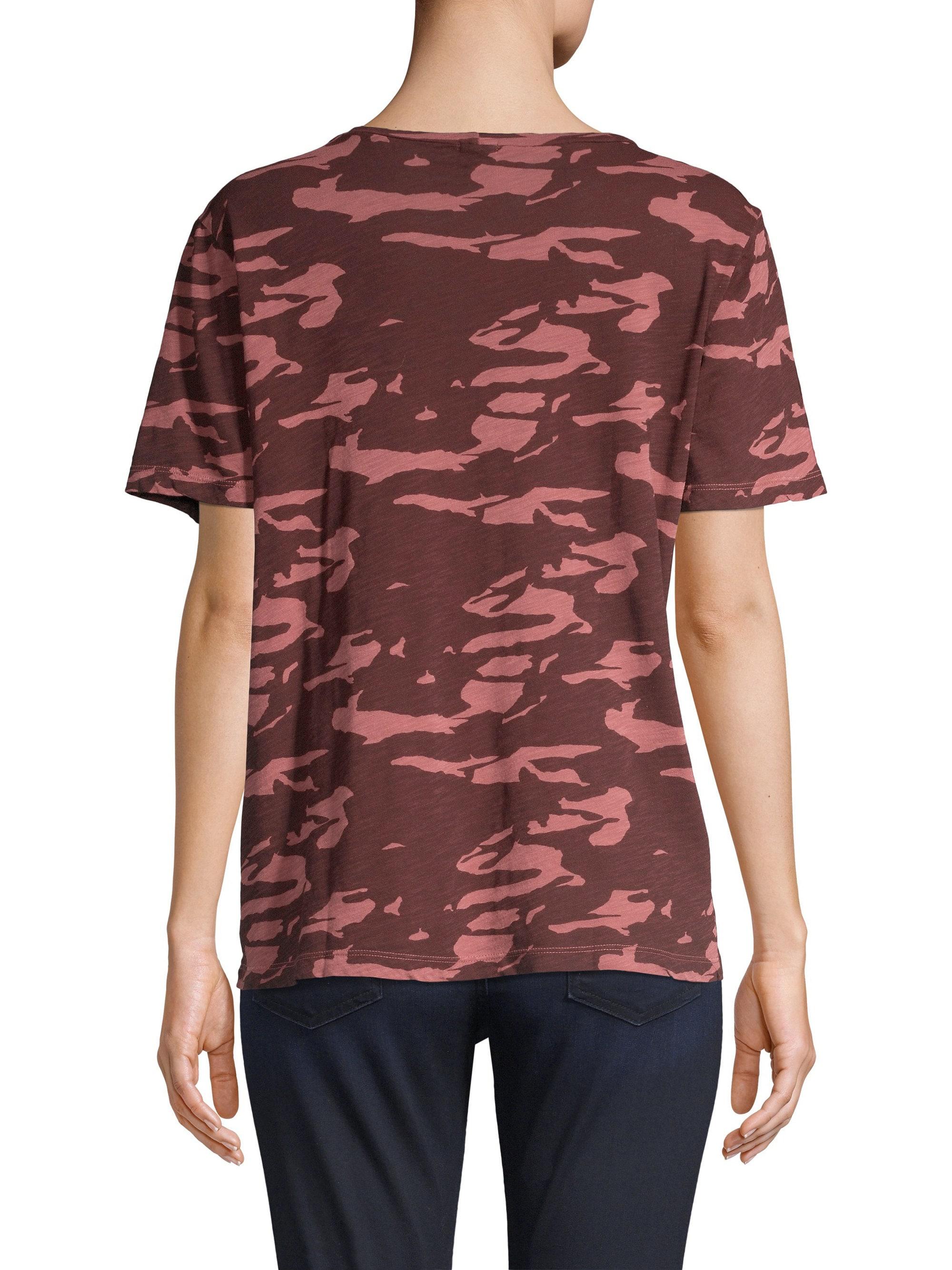 Monrow Cotton Camo Oversized T-shirt in 