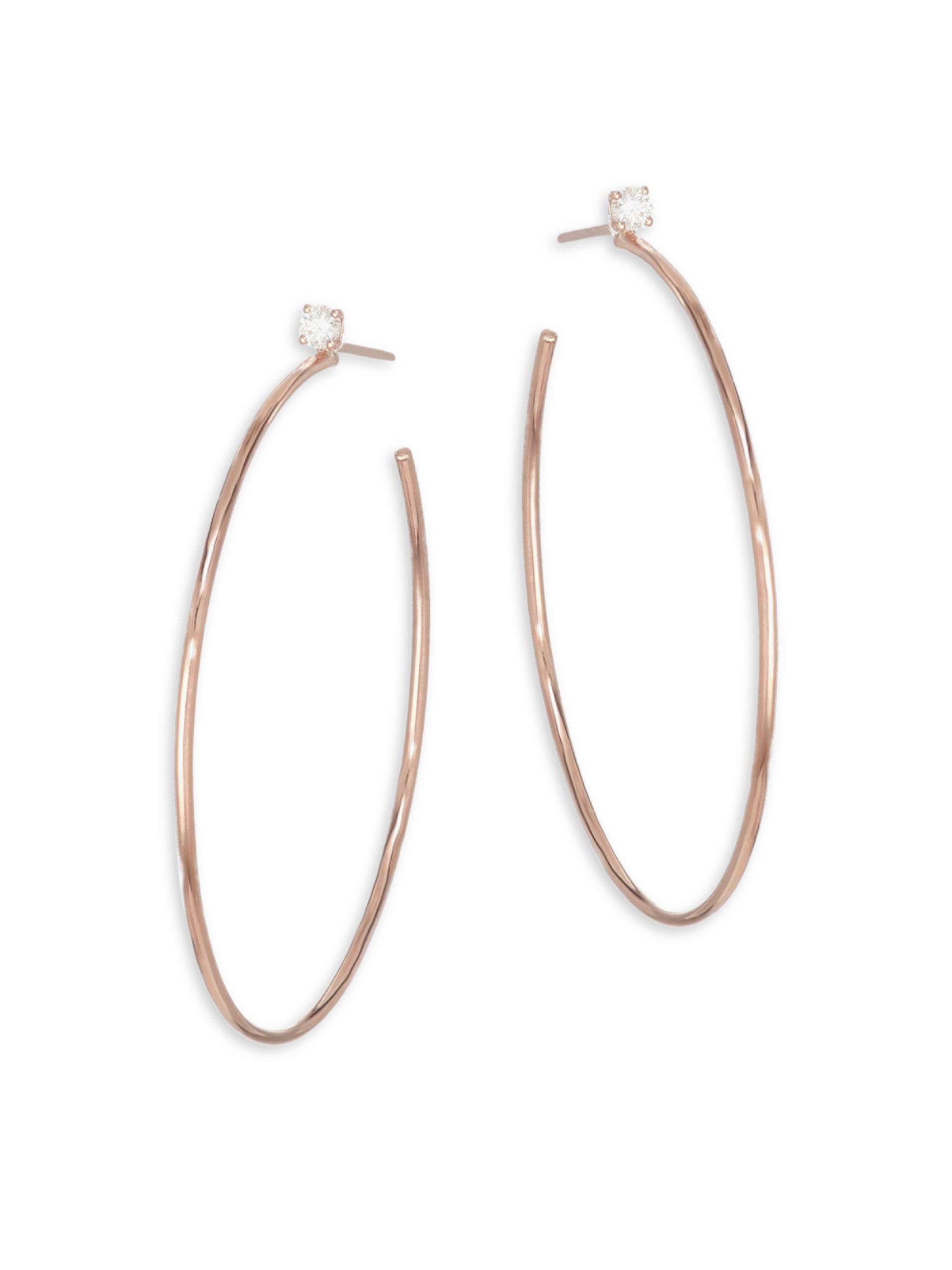 Lyst Anita Ko 18k Gold Diamond Stud Hoop Earrings In Metallic Anita Ko Women S Metallic 18k Gold Diamond Stud Hoop Earrings