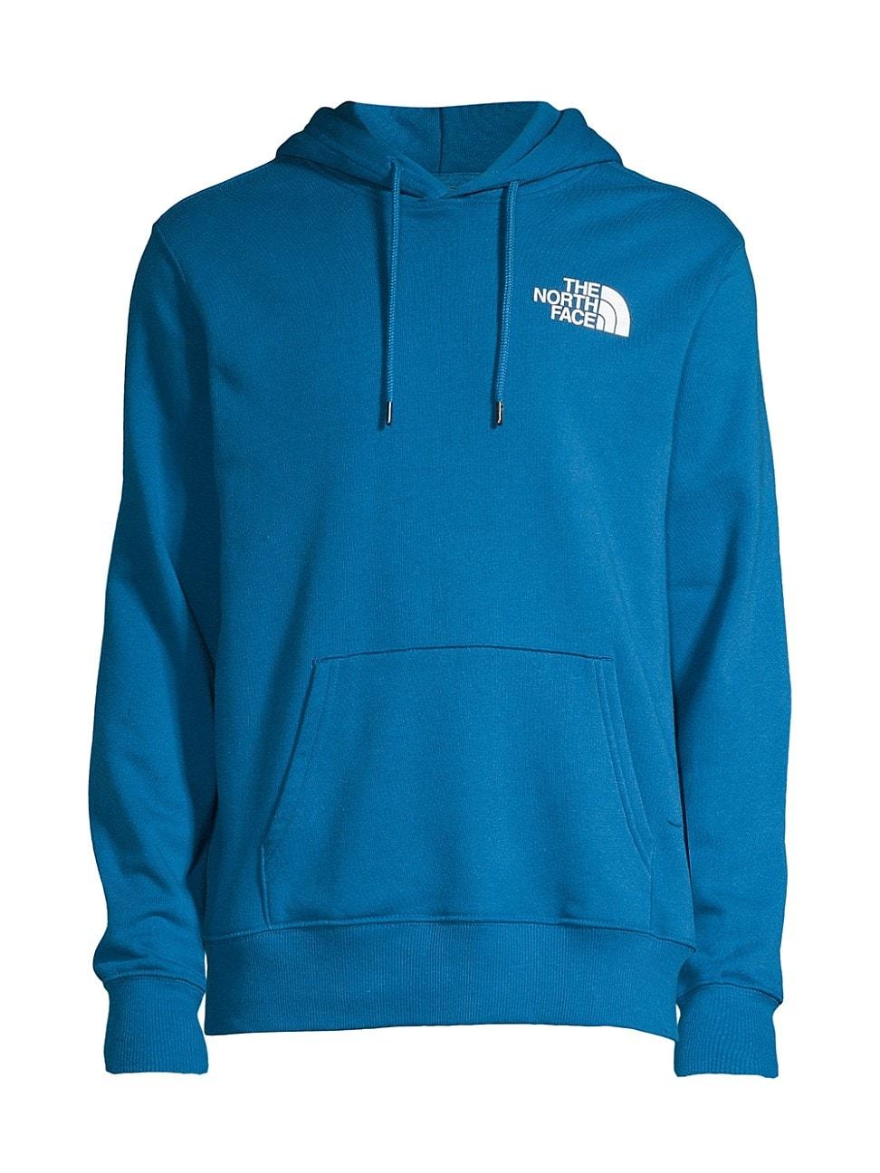 The North Face Logo Box Hoodie Sweatshirt in Blue for Men | Lyst