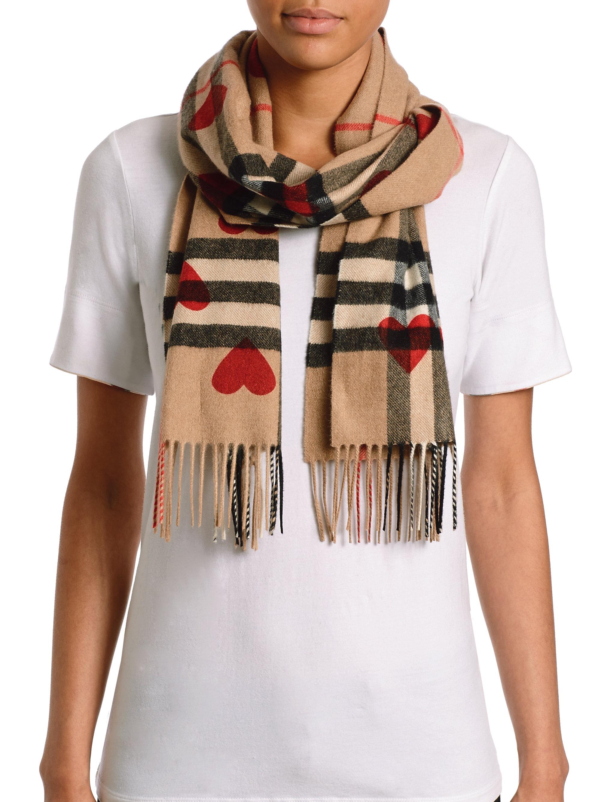 burberry giant check cashmere scarf
