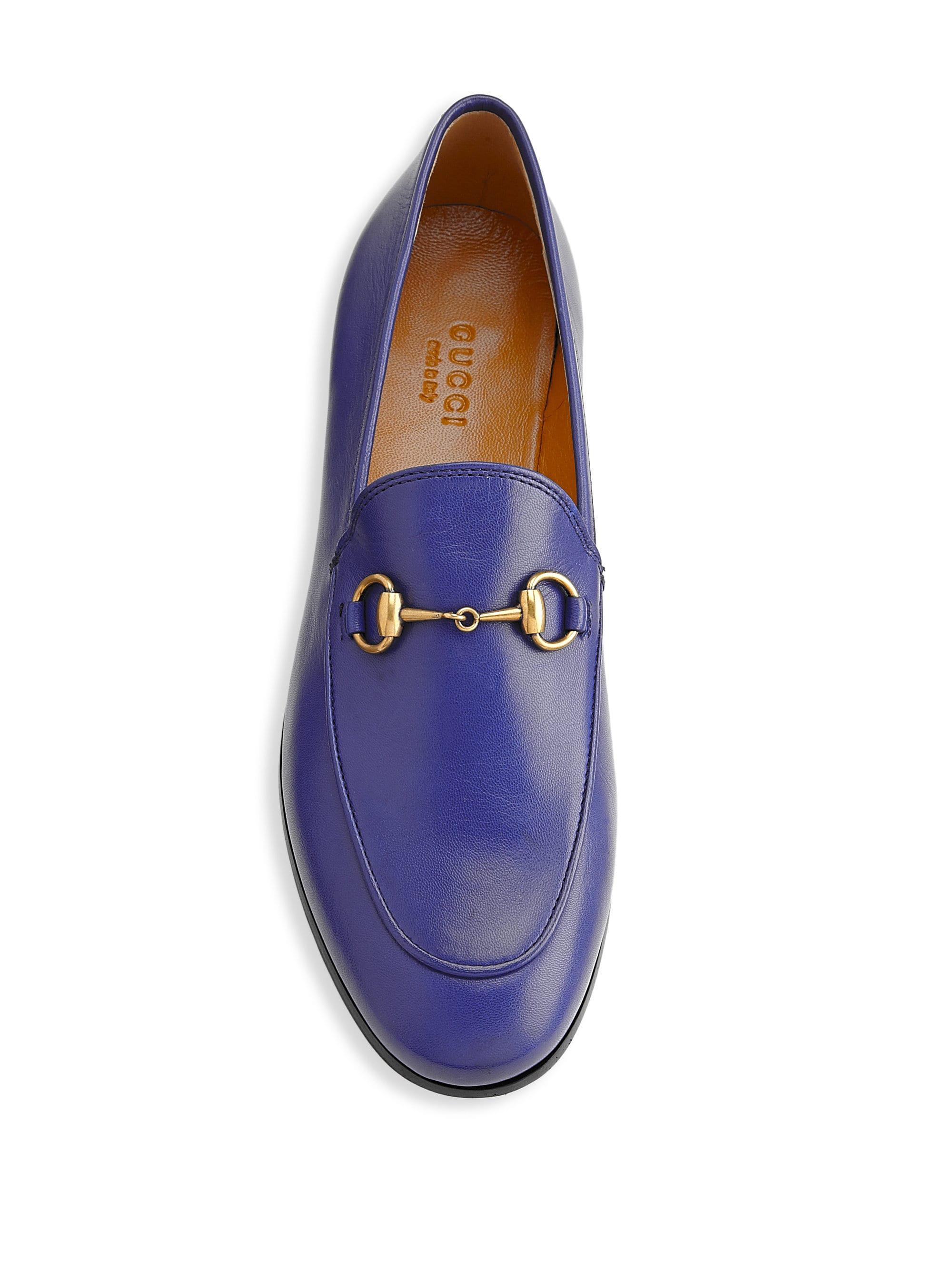 Gucci Jordaan Leather Loafers in Blue Sapphire (Blue) - Lyst