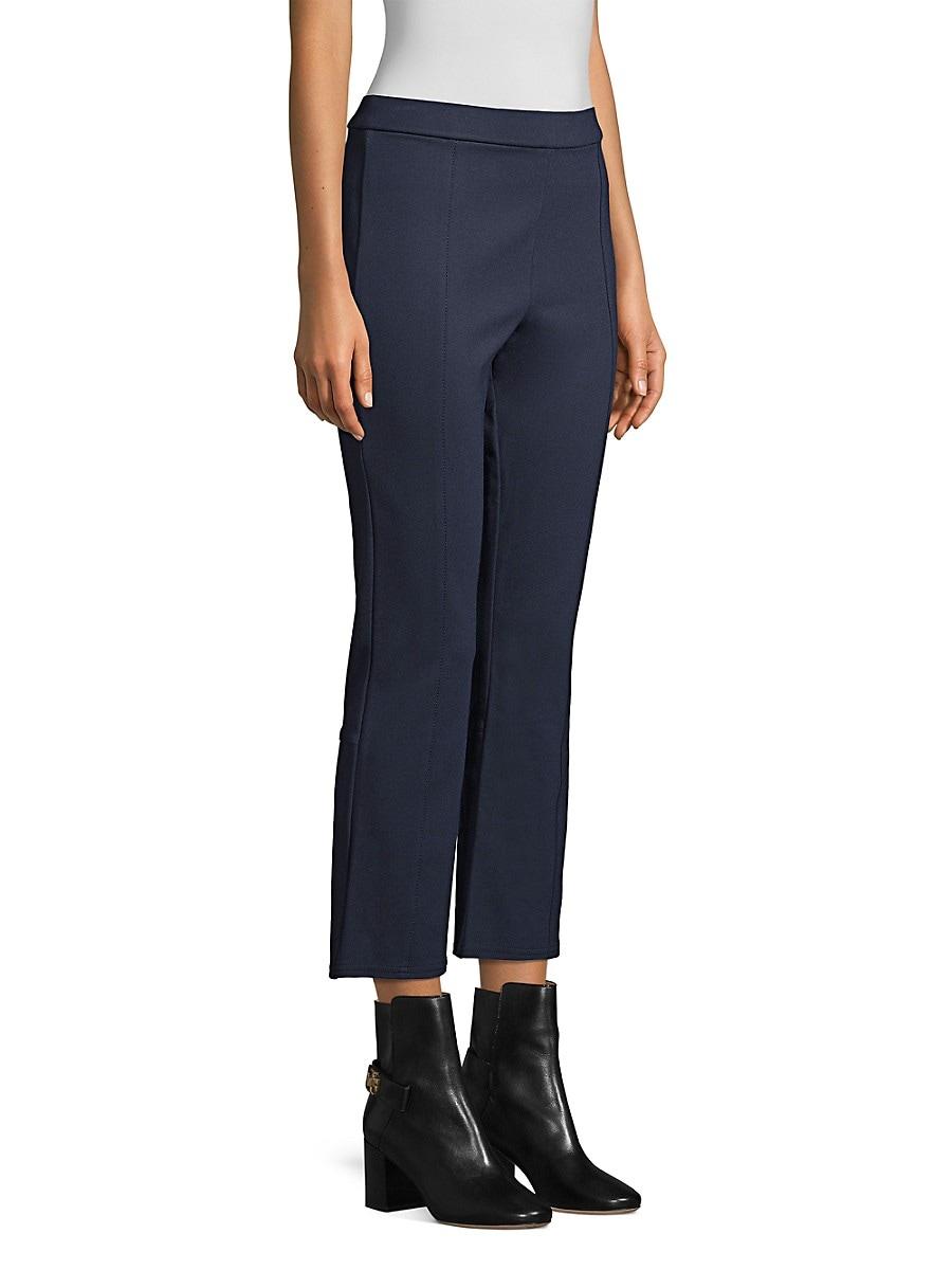 Tory Burch Ponte Cropped Flare Pant in Black | Lyst