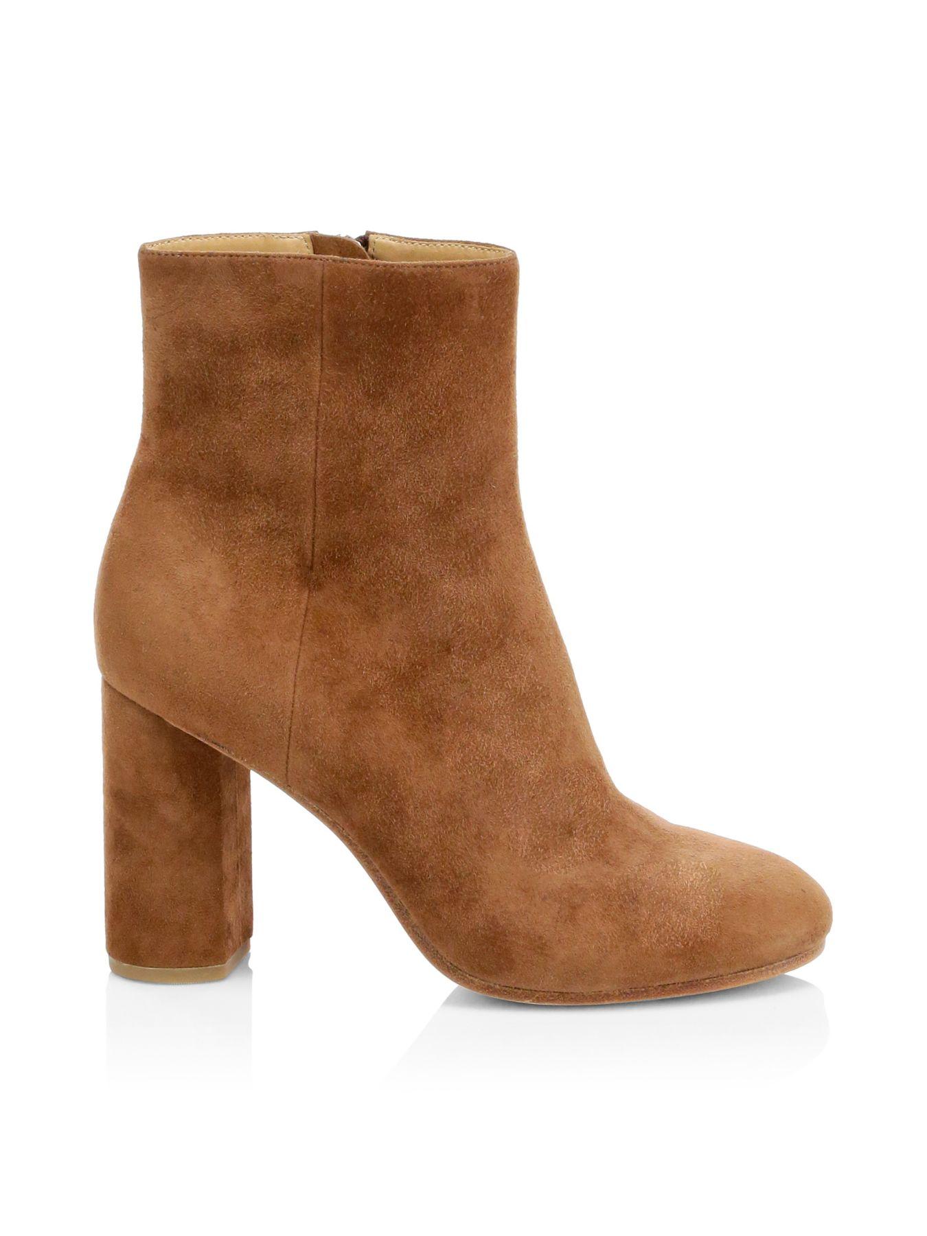 jaydennn suede block heel booties