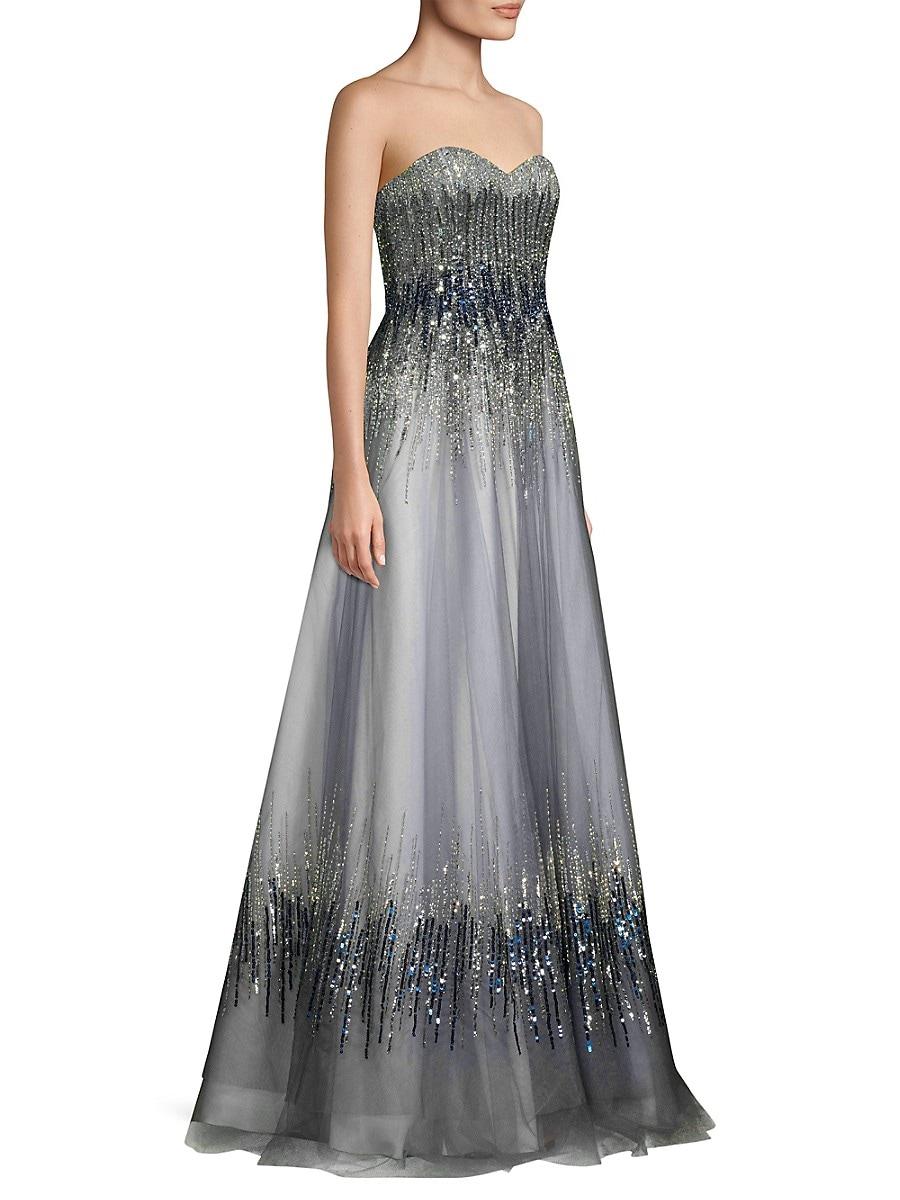 basix strapless ball gown