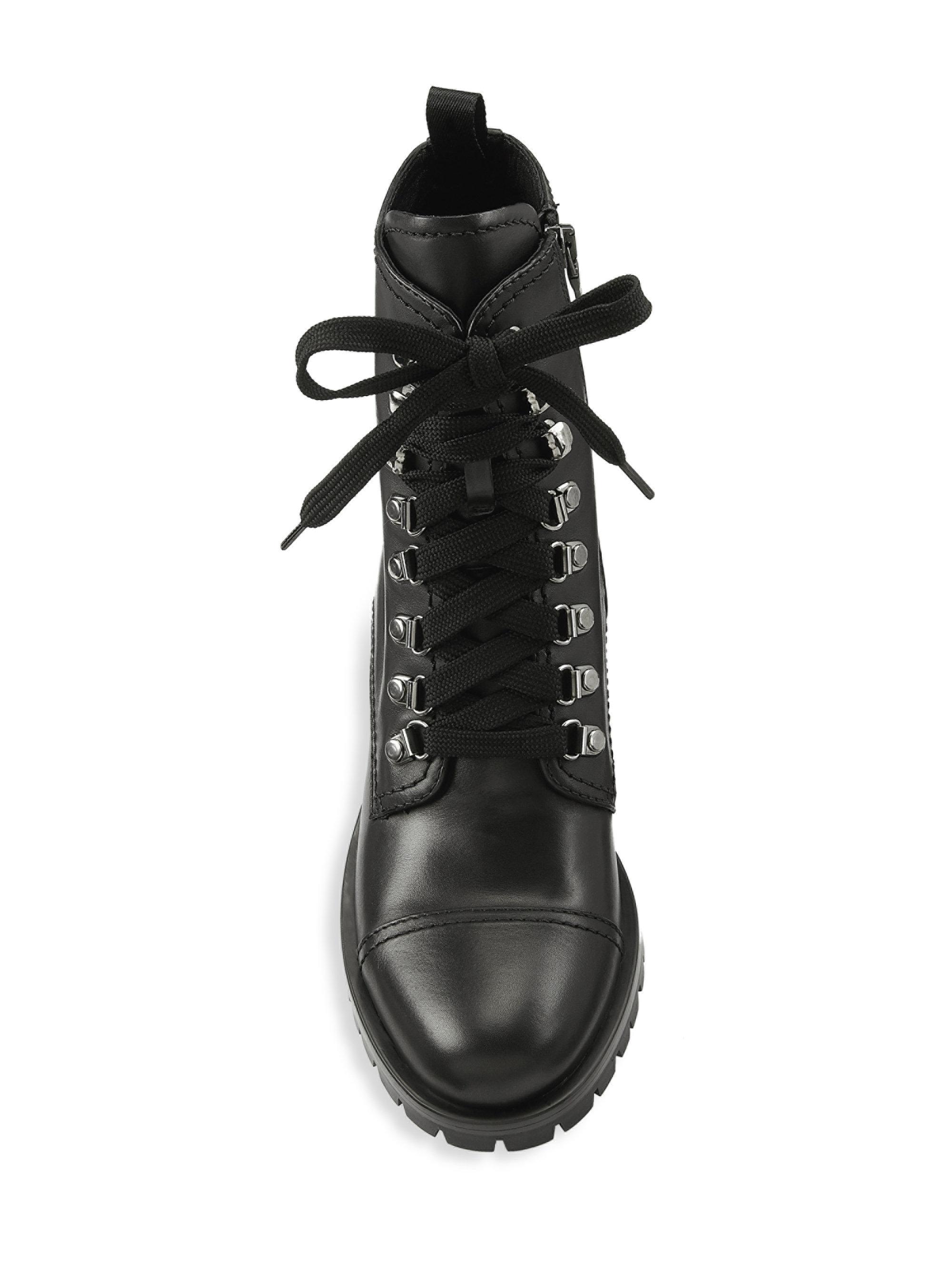 prada black combat boots