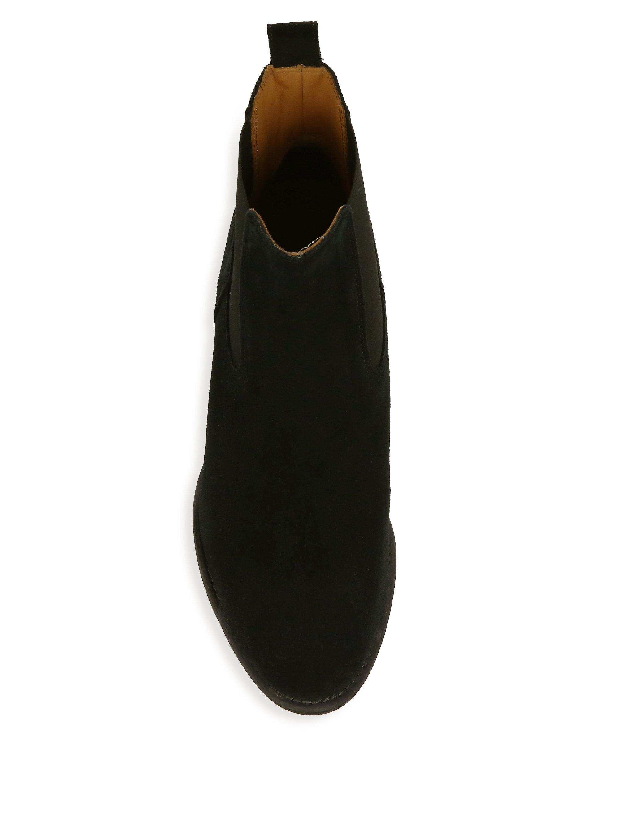 hunter suede ankle boots