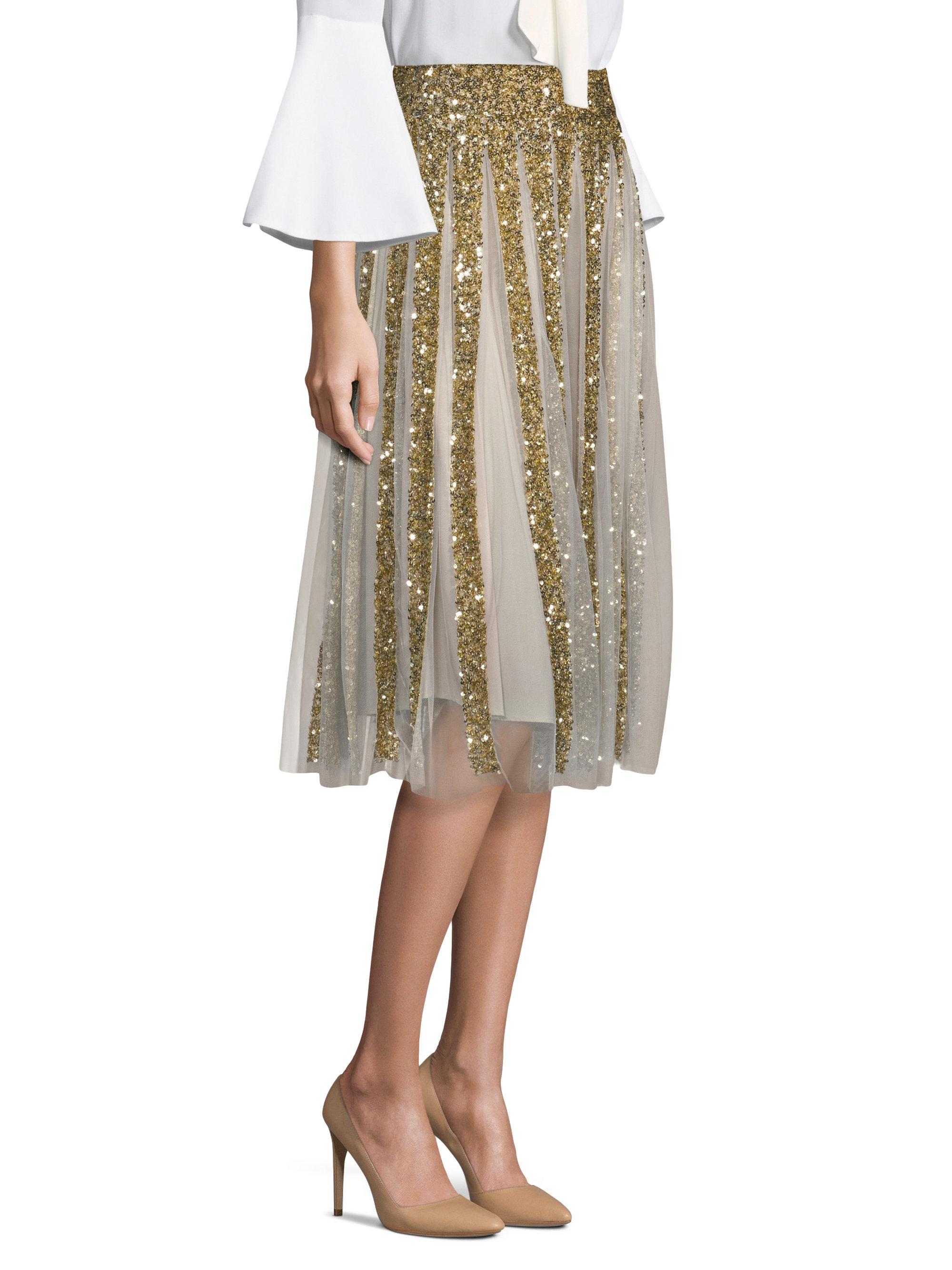 alice and olivia midi skirt