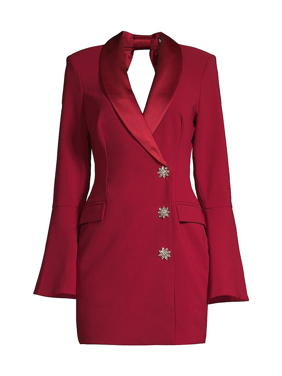 Lavish Alice Bow Back Blazer Dress in Red | Lyst