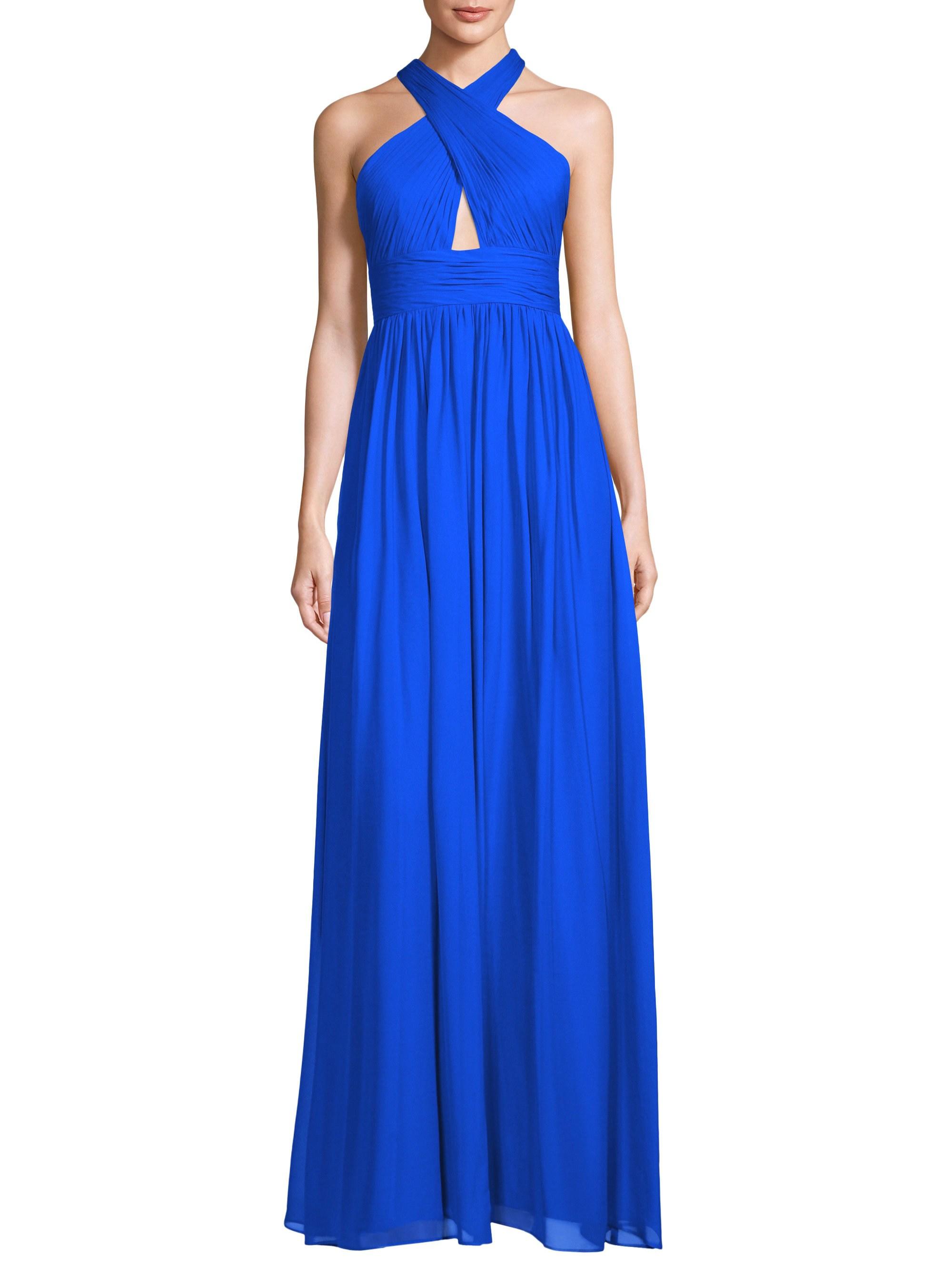 silk halter maxi dress