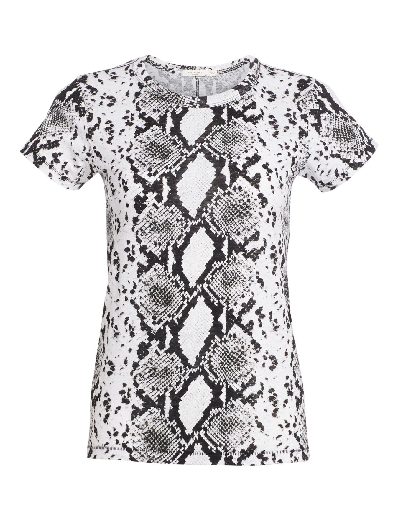 rag and bone snake print tee