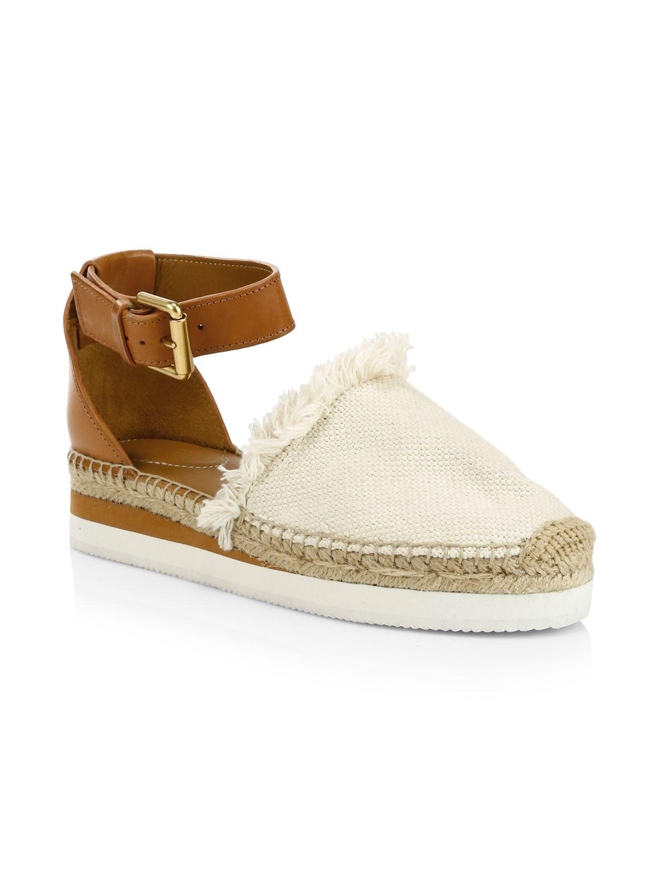 leather flatform espadrilles