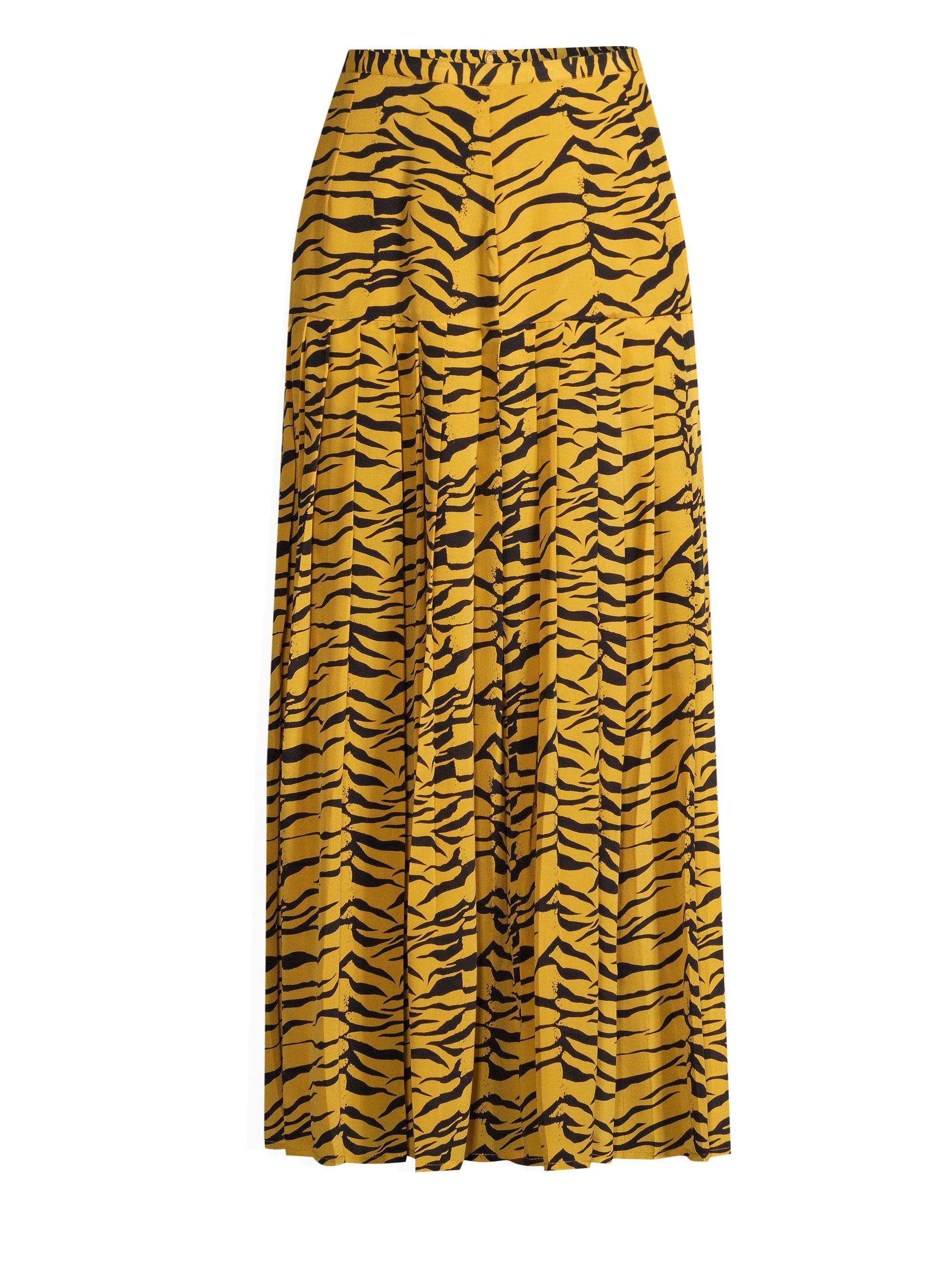 tiger print maxi skirt