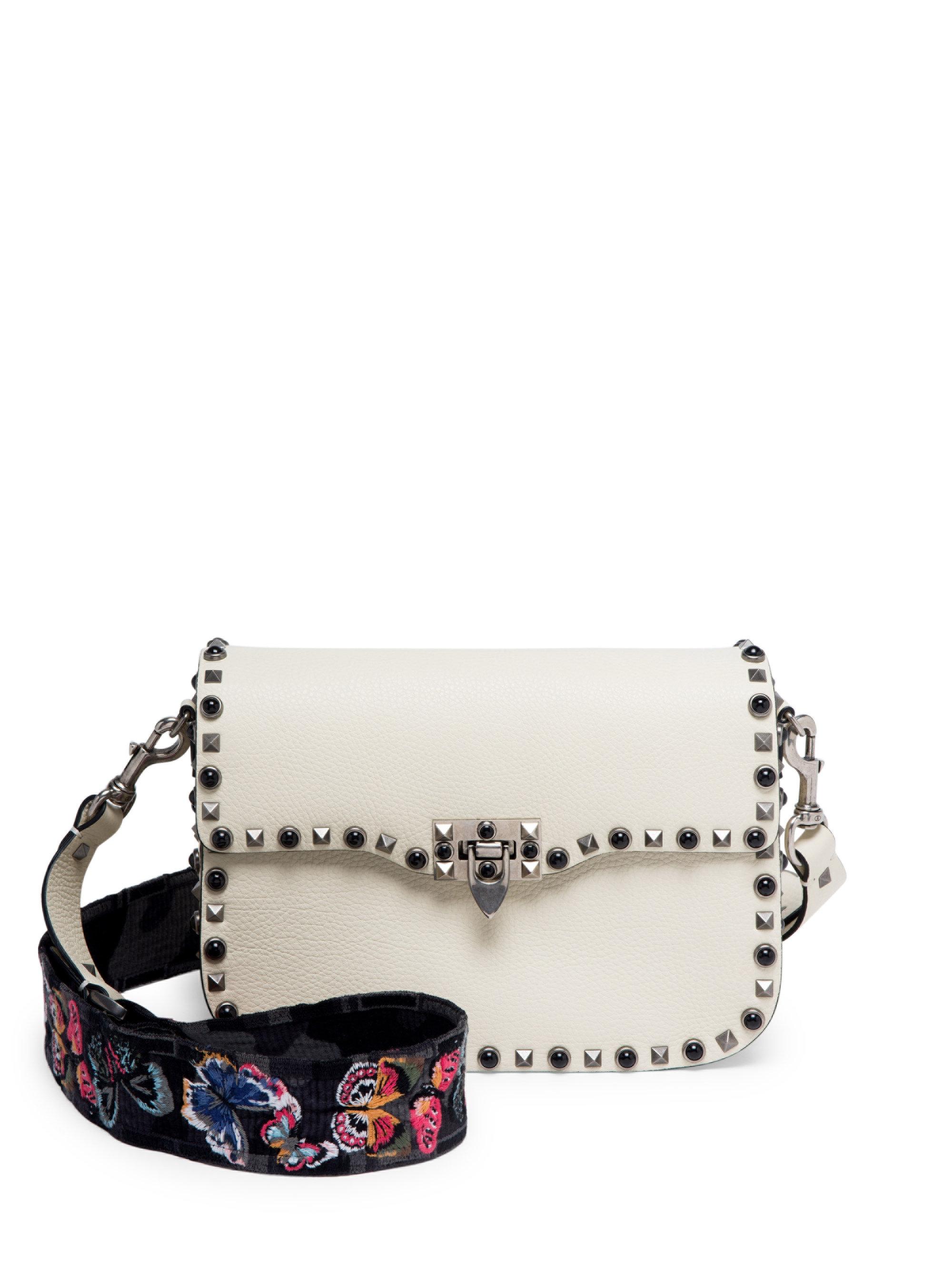 valentino rockstud white bag