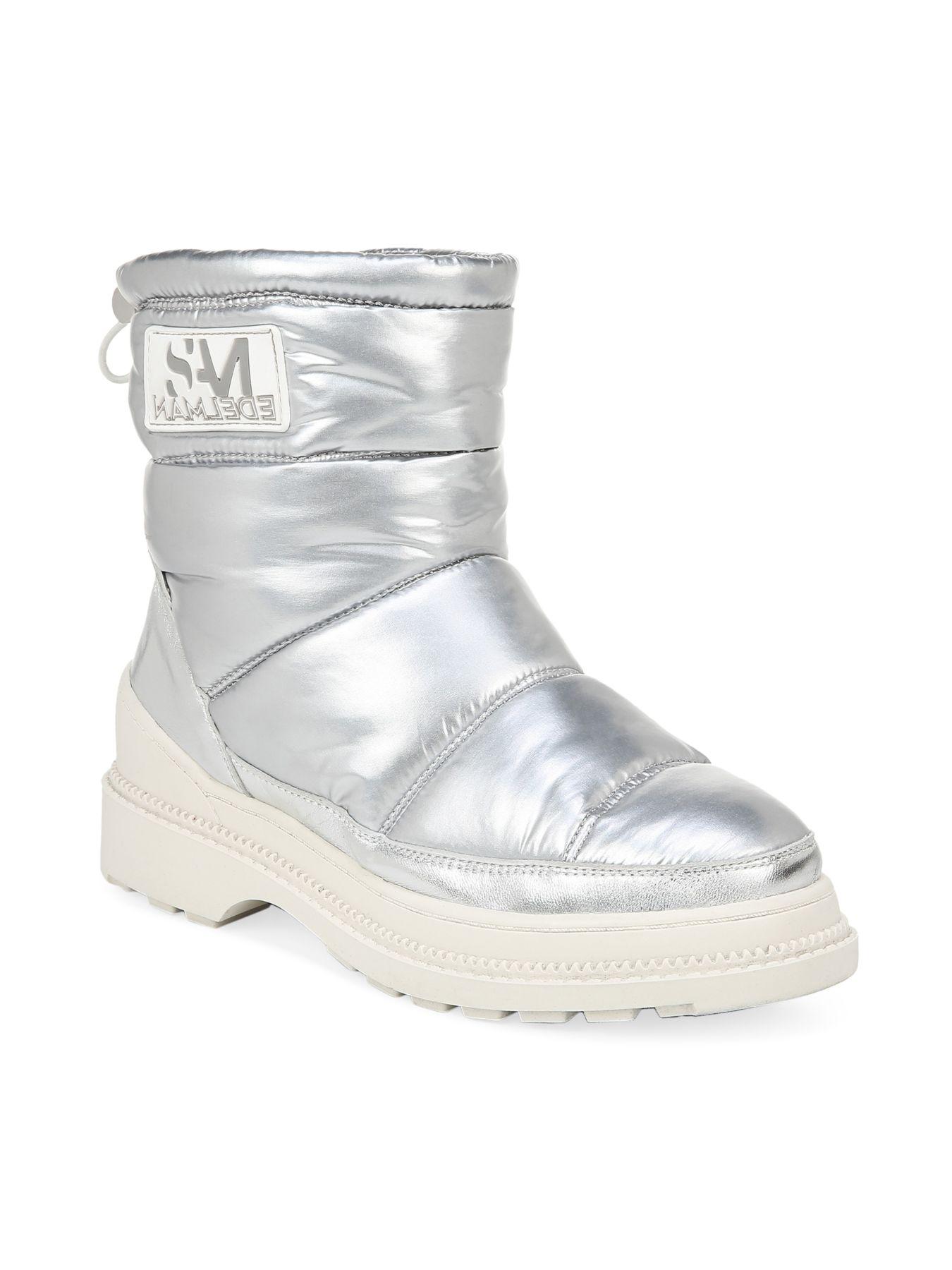 metallic winter boots