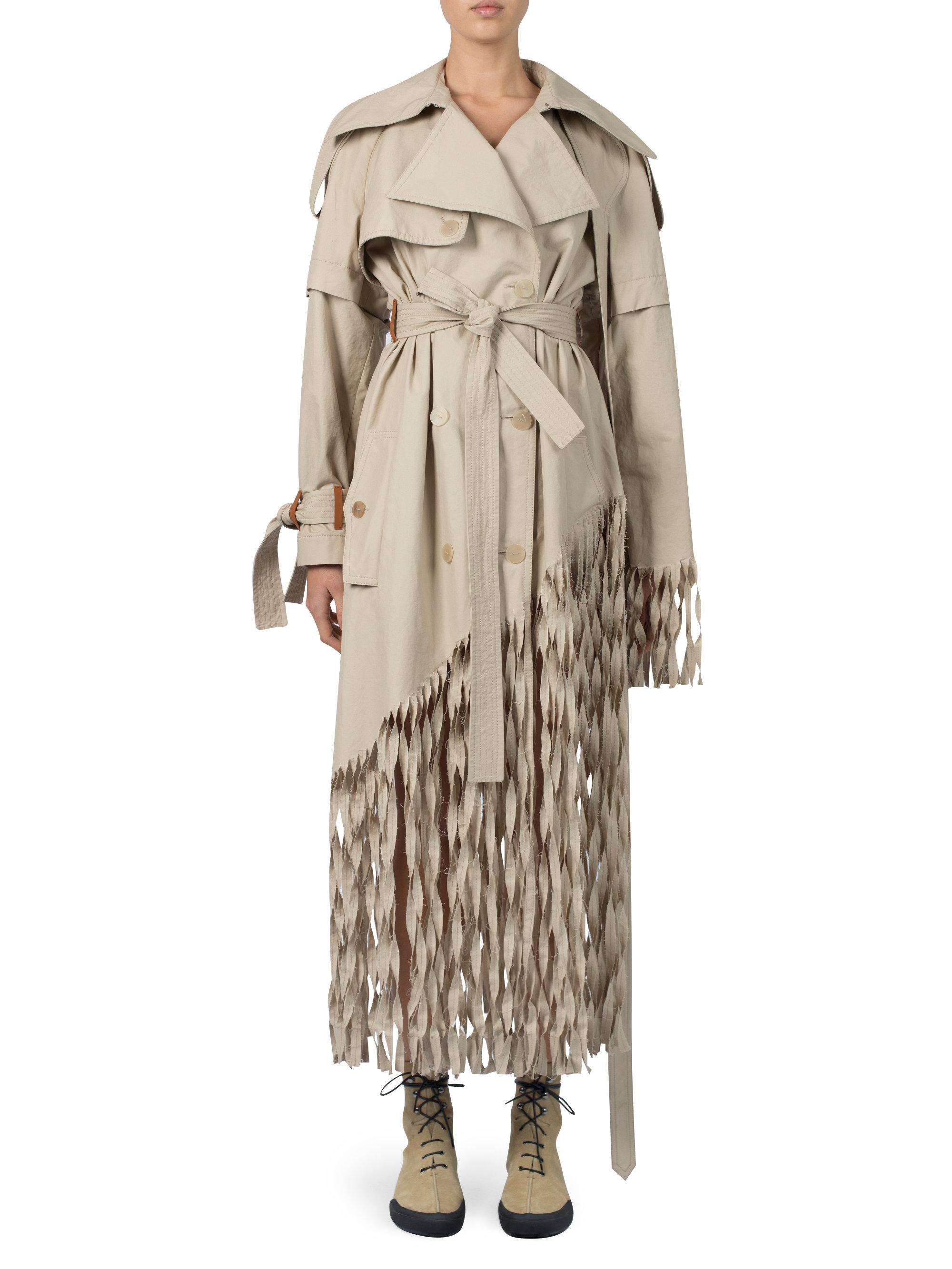 fringe trench coat