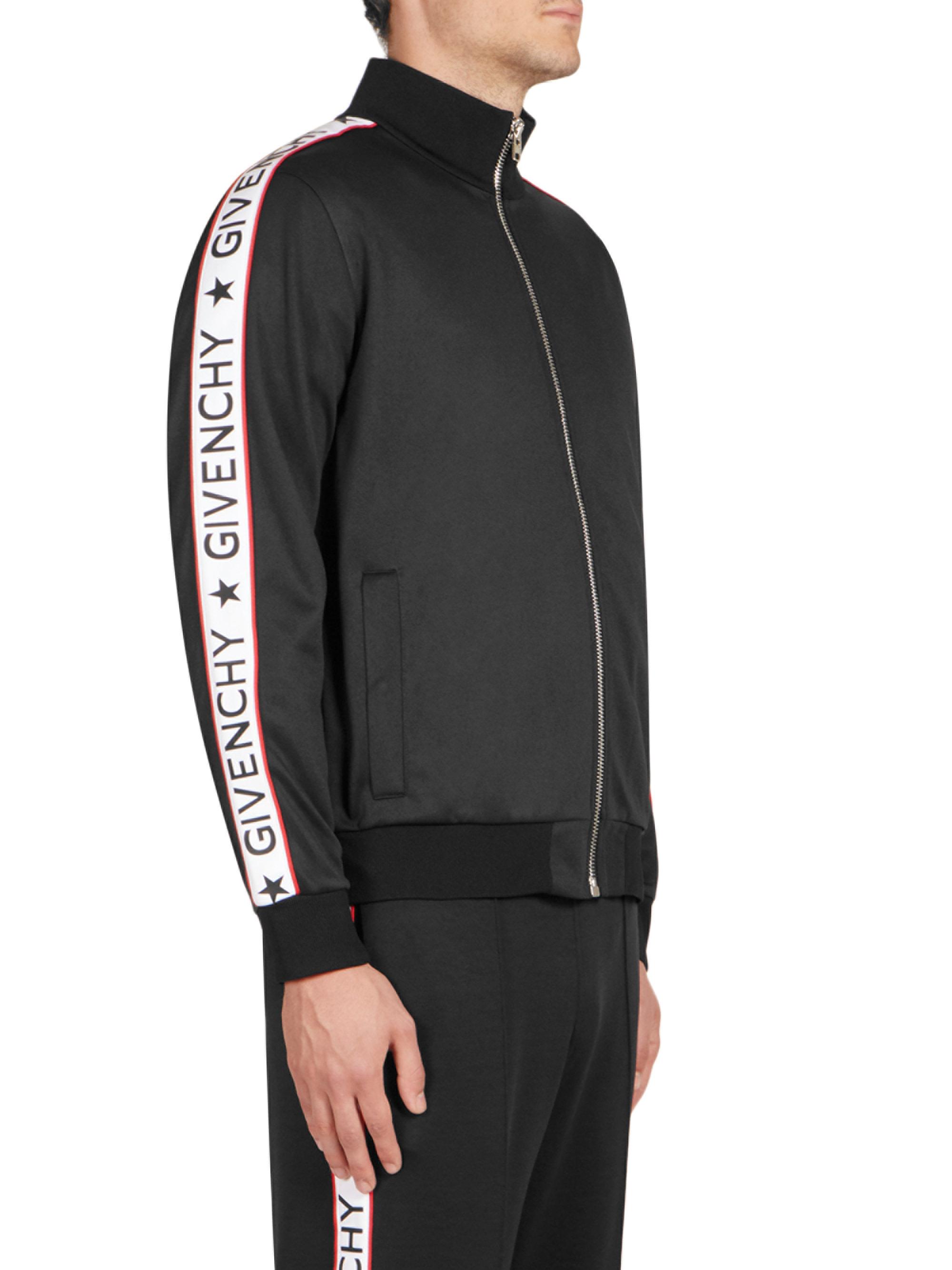 Givenchy Synthetic Logo Track Jacket in Black for Men - Lyst
