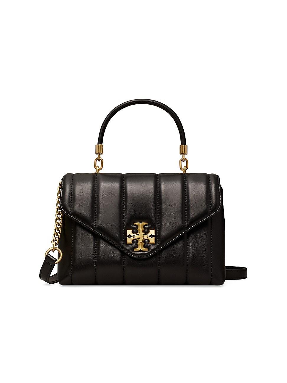 Tory Burch Black Quilted Small Leather Kira Top Handle Bag Tory Burch