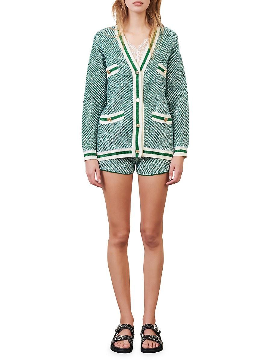 Maje Cotton Maitresse Lurex Knit 